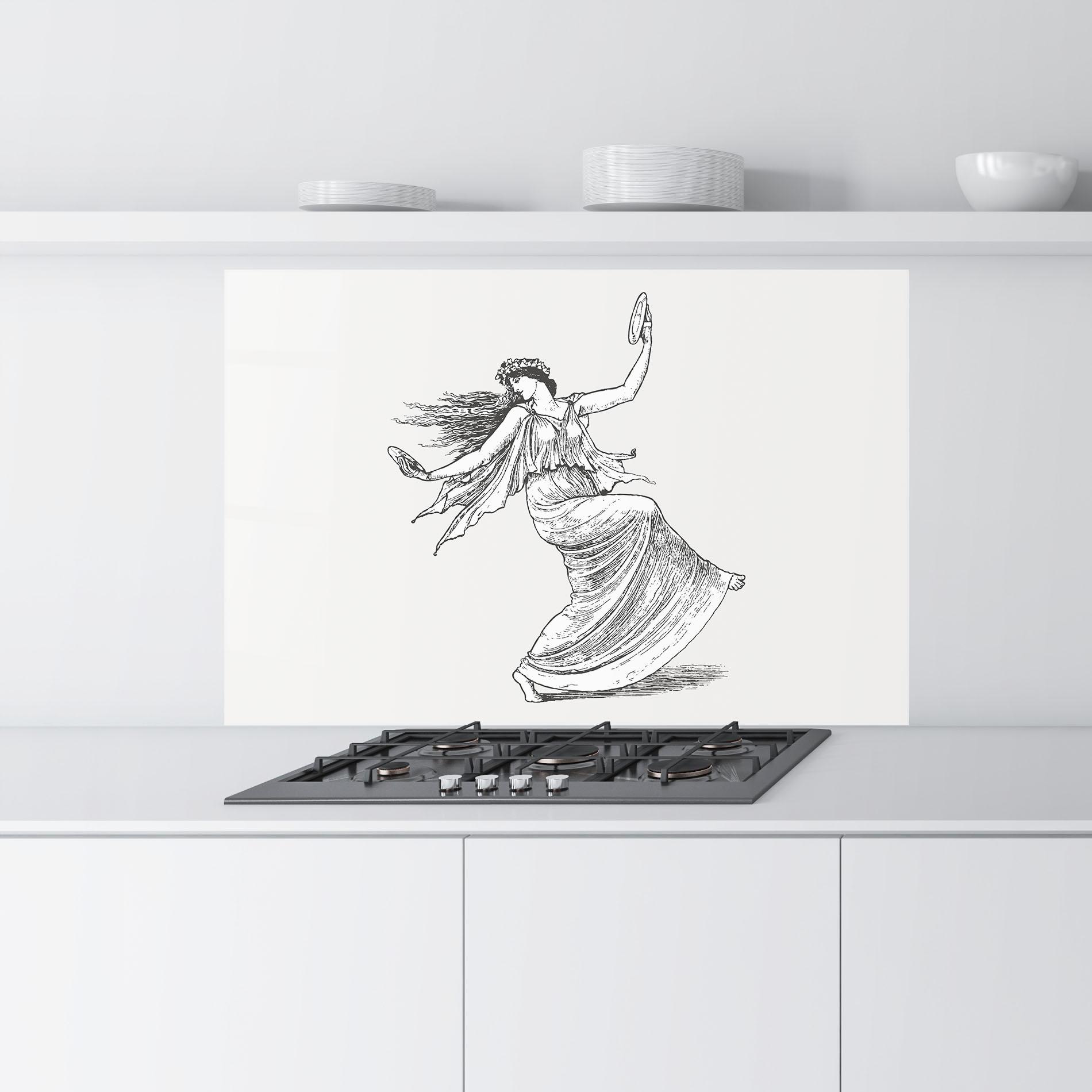 Konyhai üveg hátfal Vintage Dance mockup 9