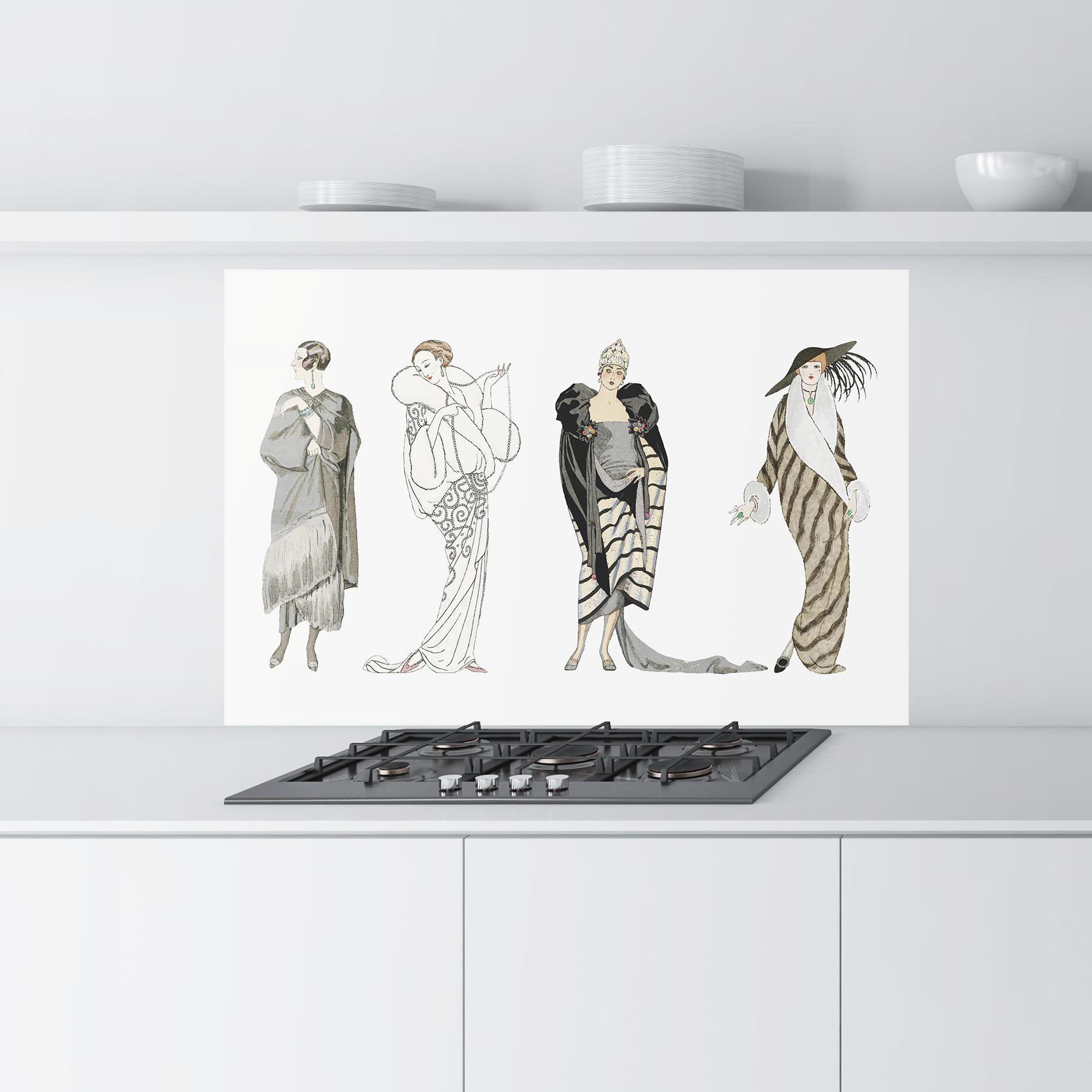 Konyhai üveg hátfal Vintage Outfits mockup 9