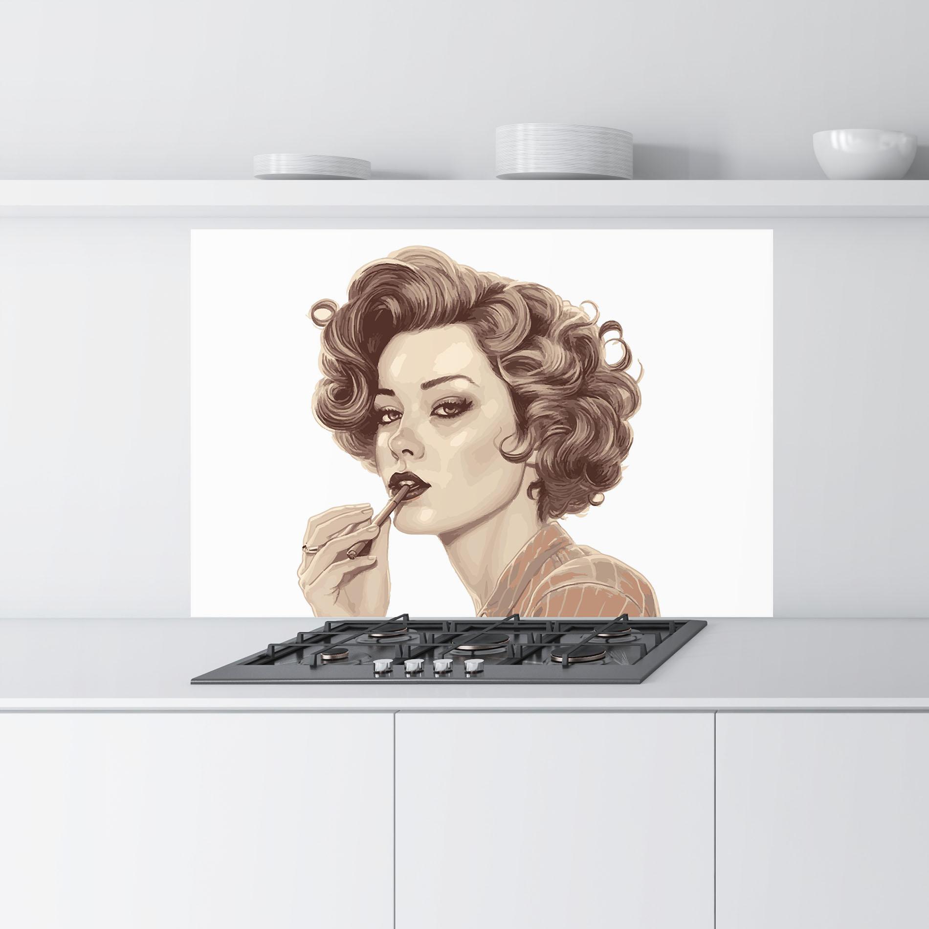Konyhai üveg hátfal Vintage Smoking mockup 9