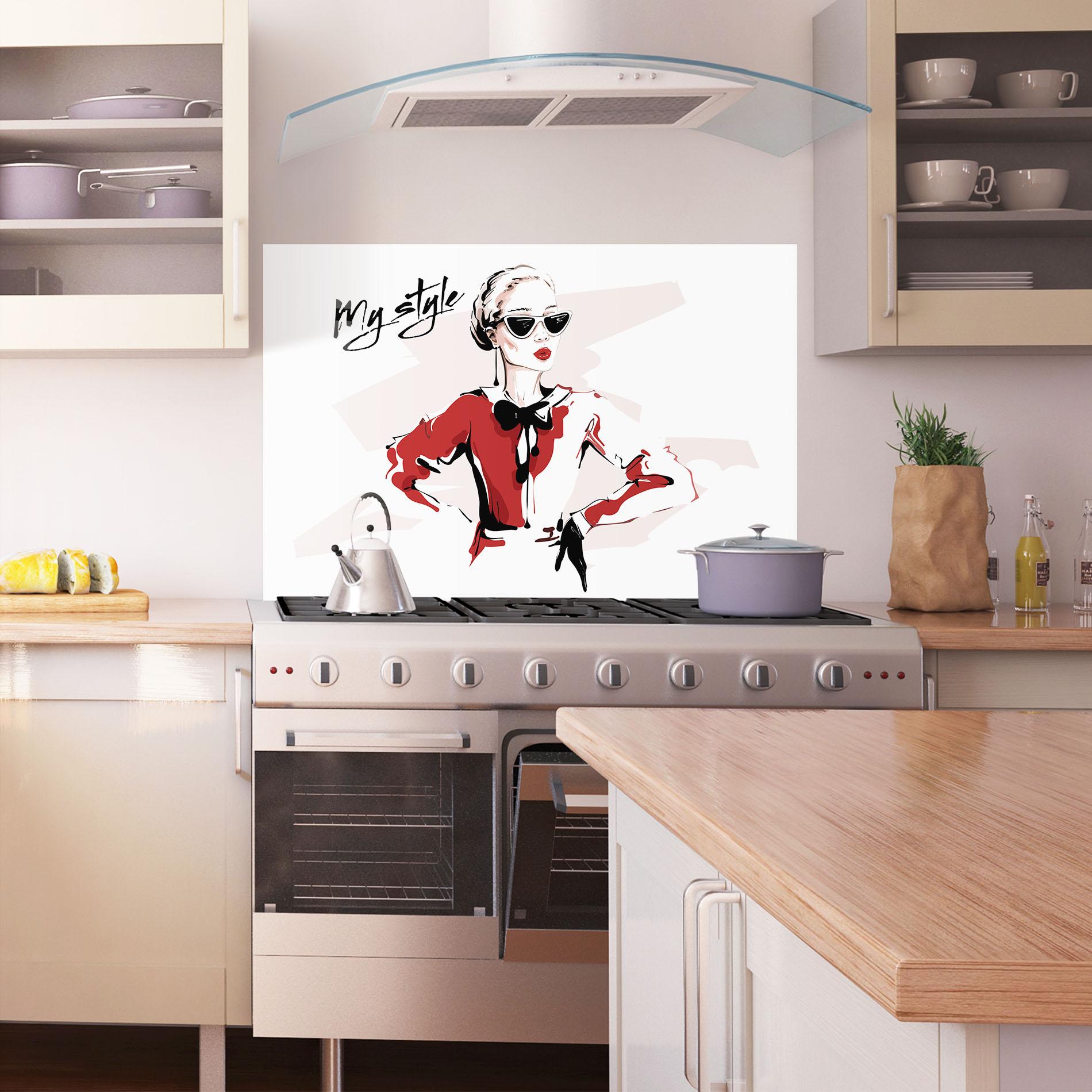 Konyhai üveg hátfal Vintage My Style mockup 1
