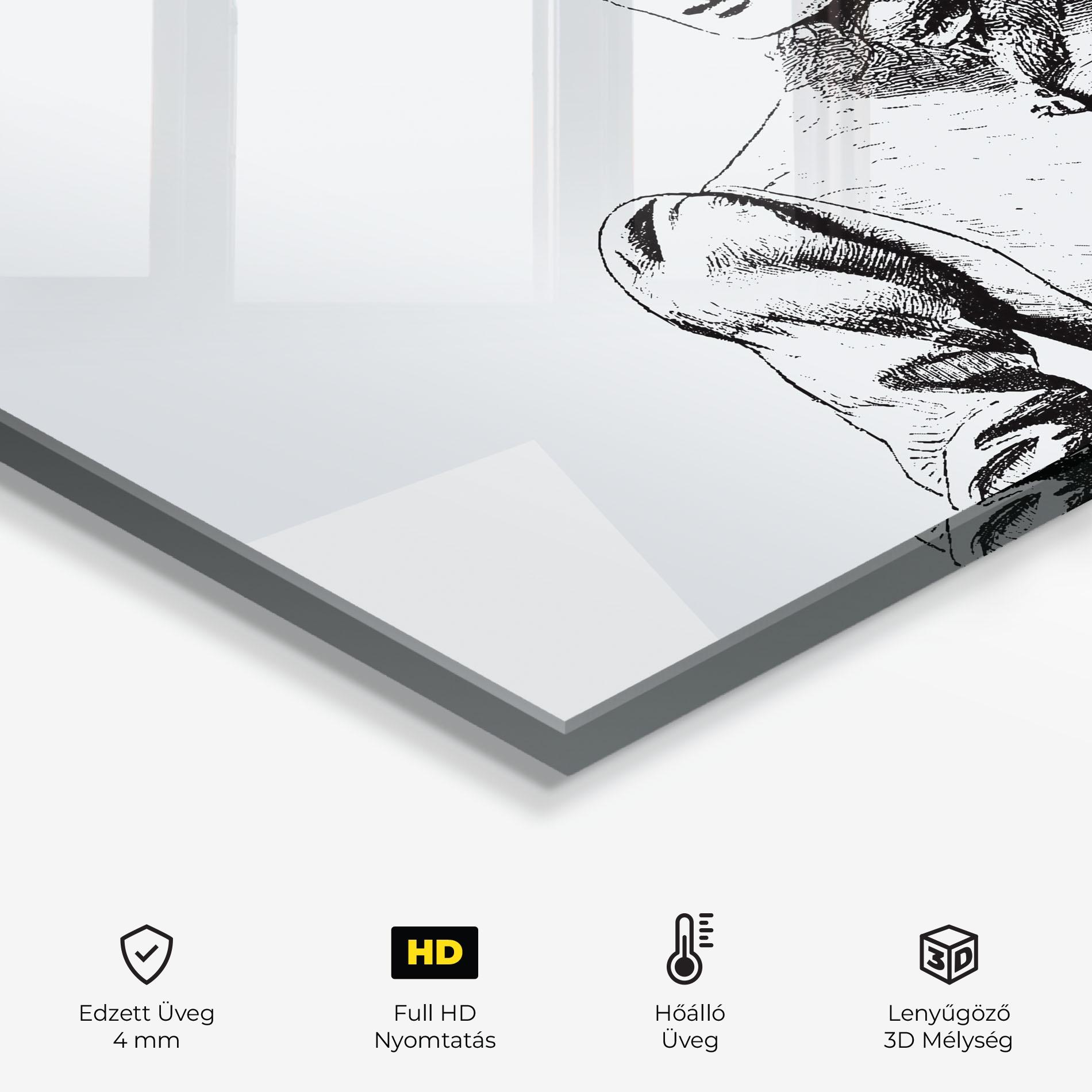 Konyhai üveg hátfal Noble Lady Hat mockup 2