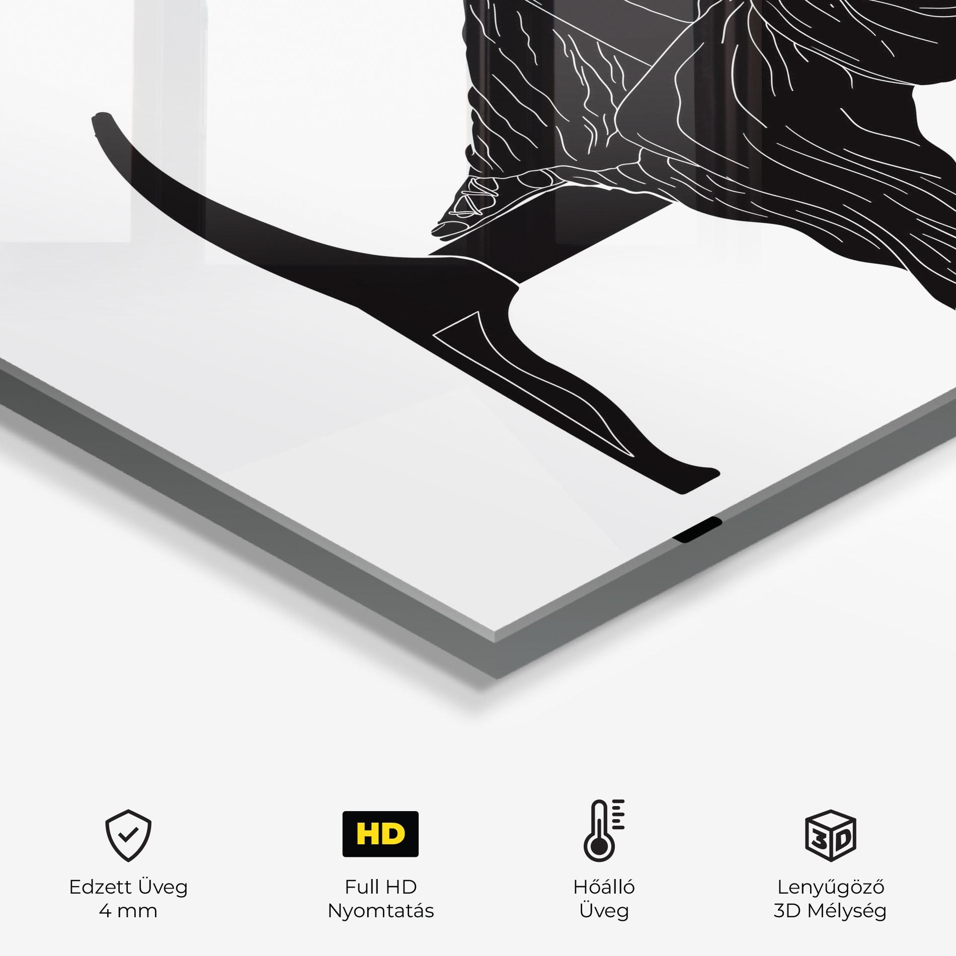 Konyhai üveg hátfal Statue Pearls mockup 2