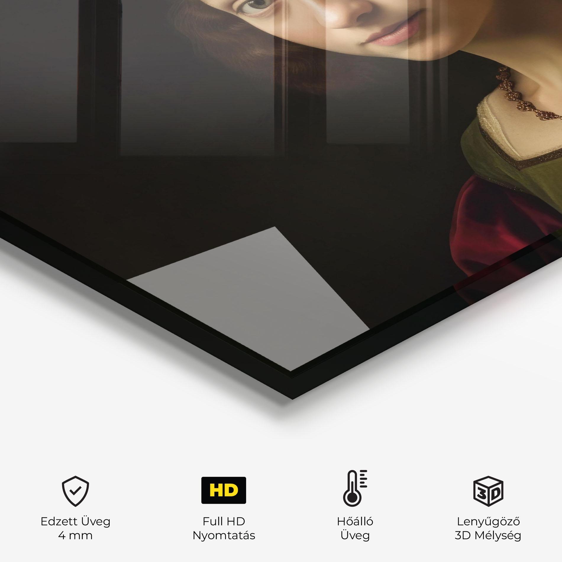 Konyhai üveg hátfal Vintage Old Painting mockup 2