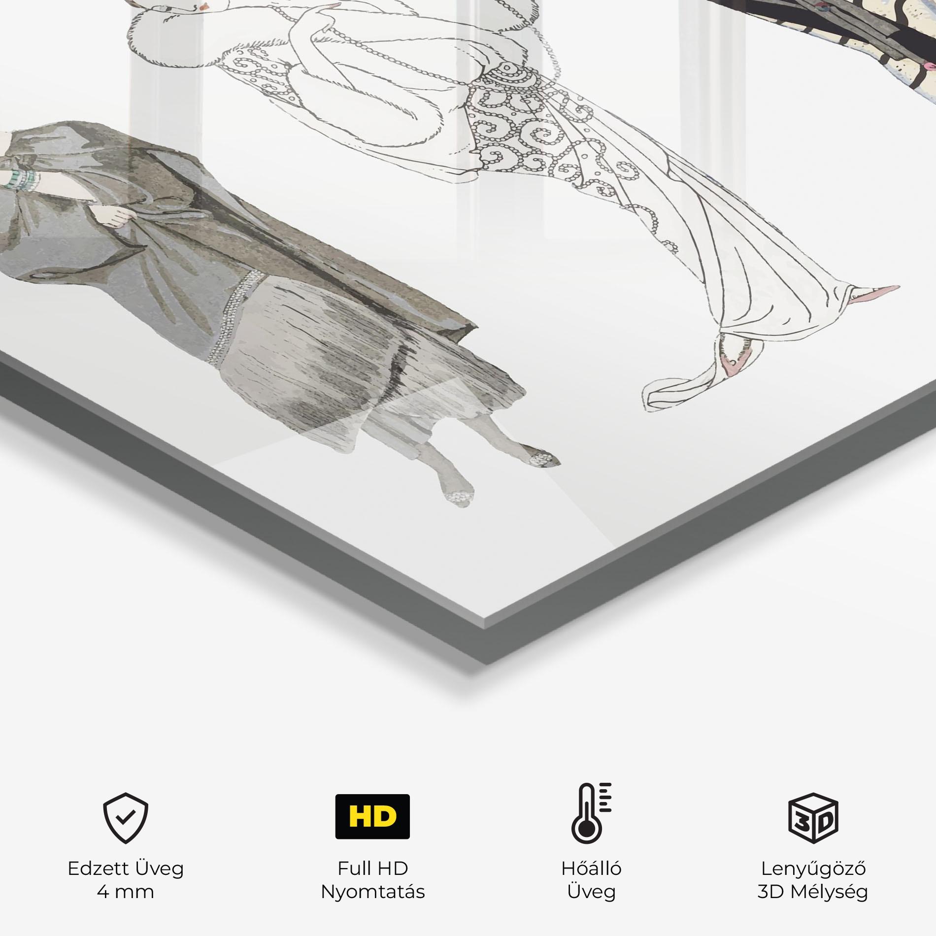 Konyhai üveg hátfal Vintage Outfits mockup 2