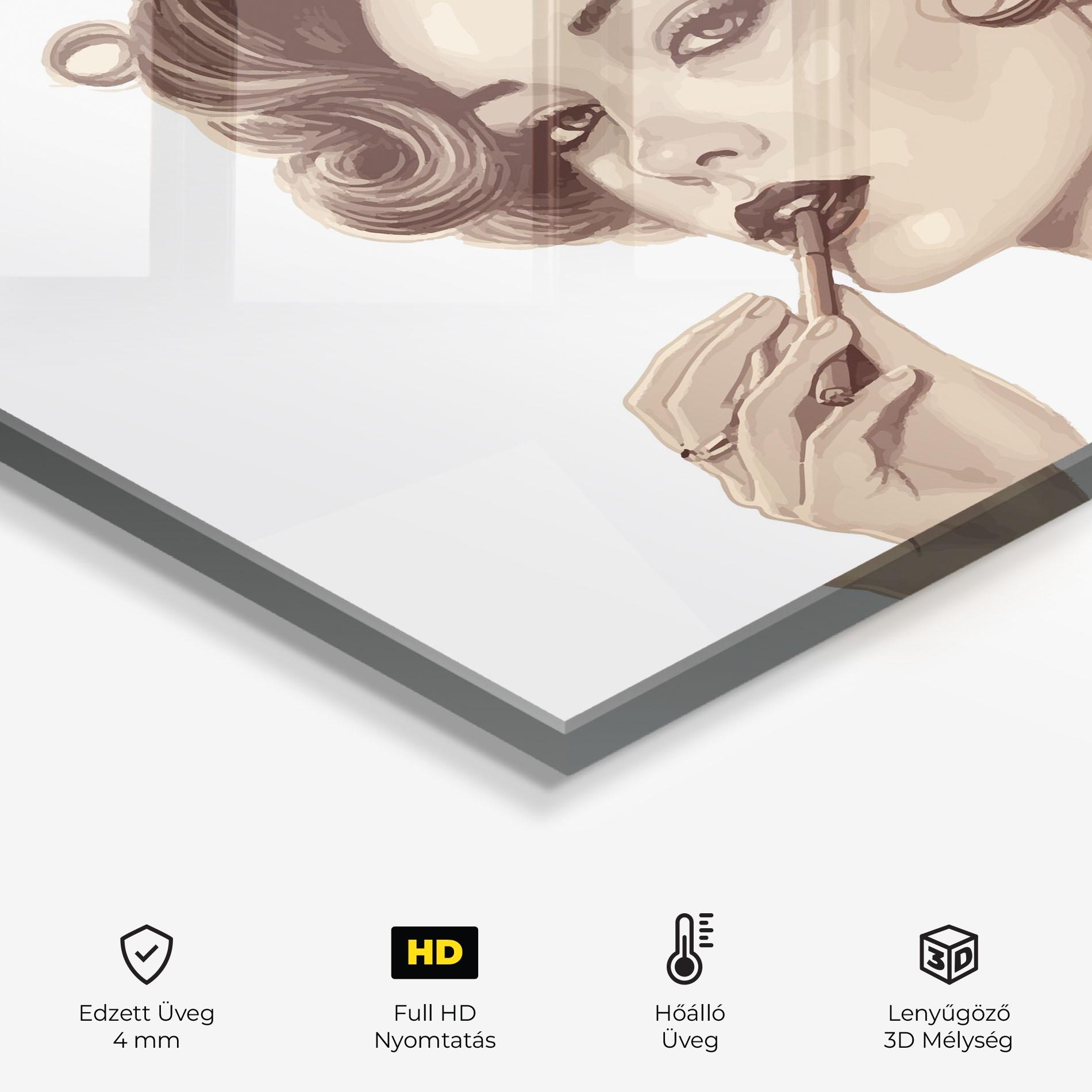 Konyhai üveg hátfal Vintage Smoking mockup 2