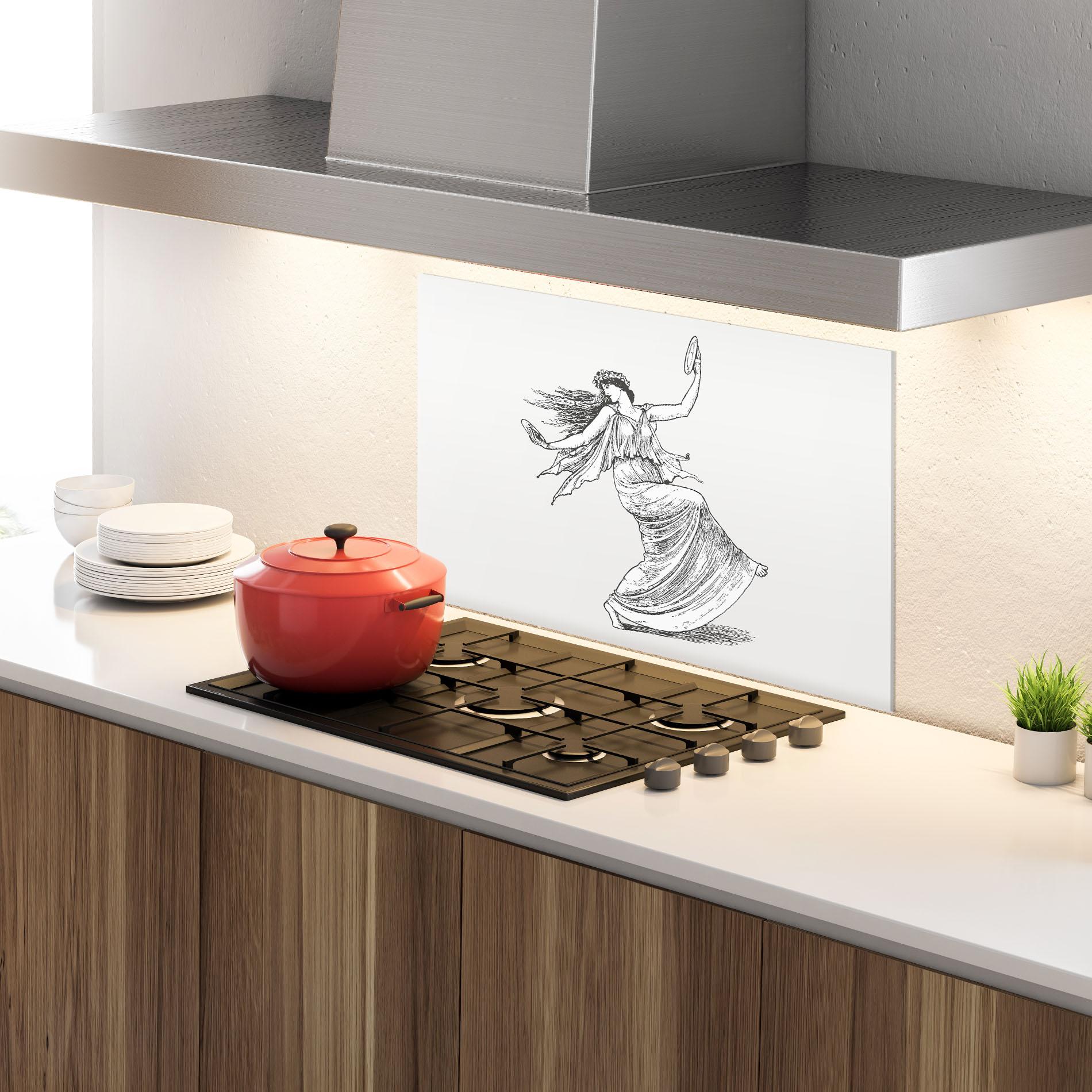 Konyhai üveg hátfal Vintage Dance mockup 4