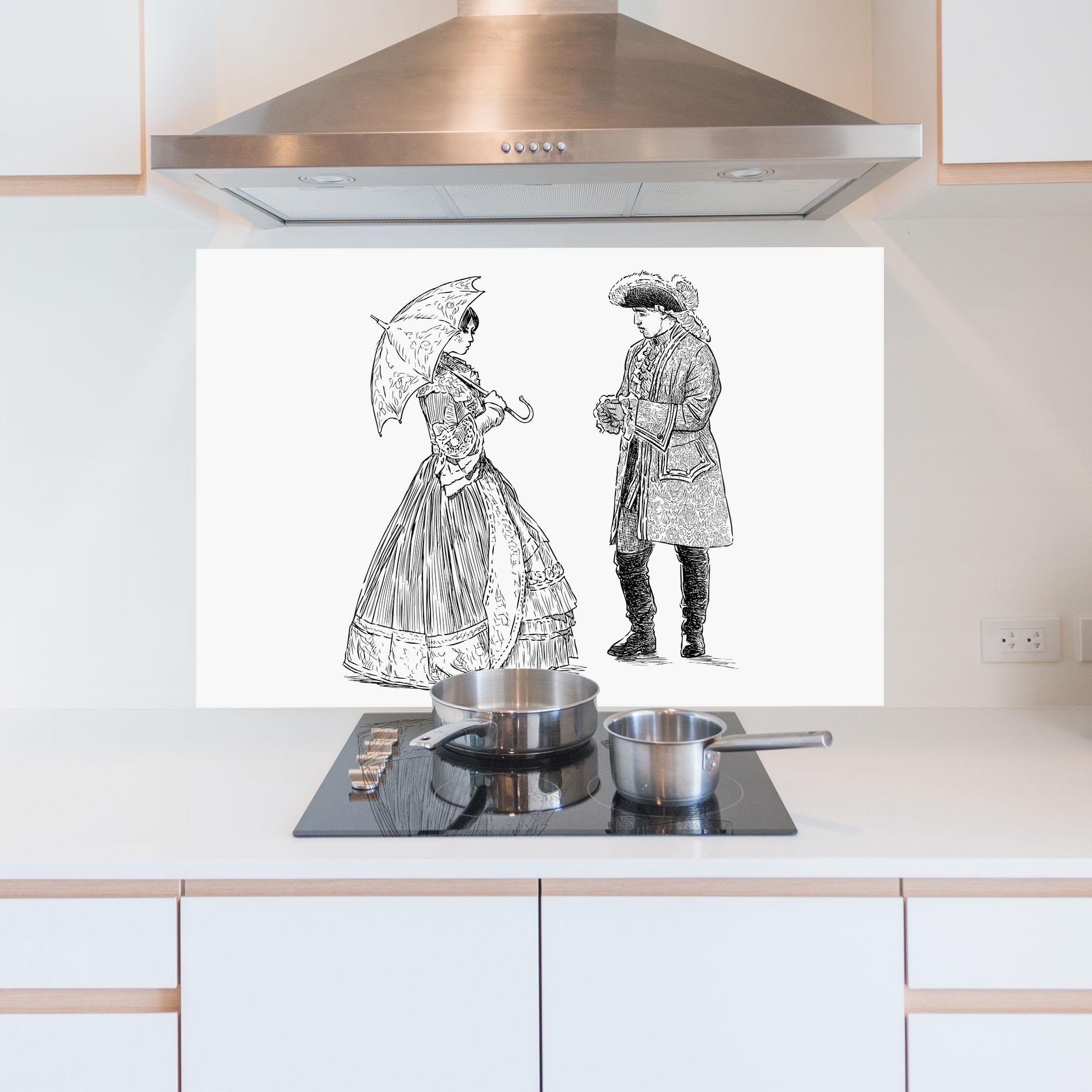 Konyhai üveg hátfal Century Couple mockup 5