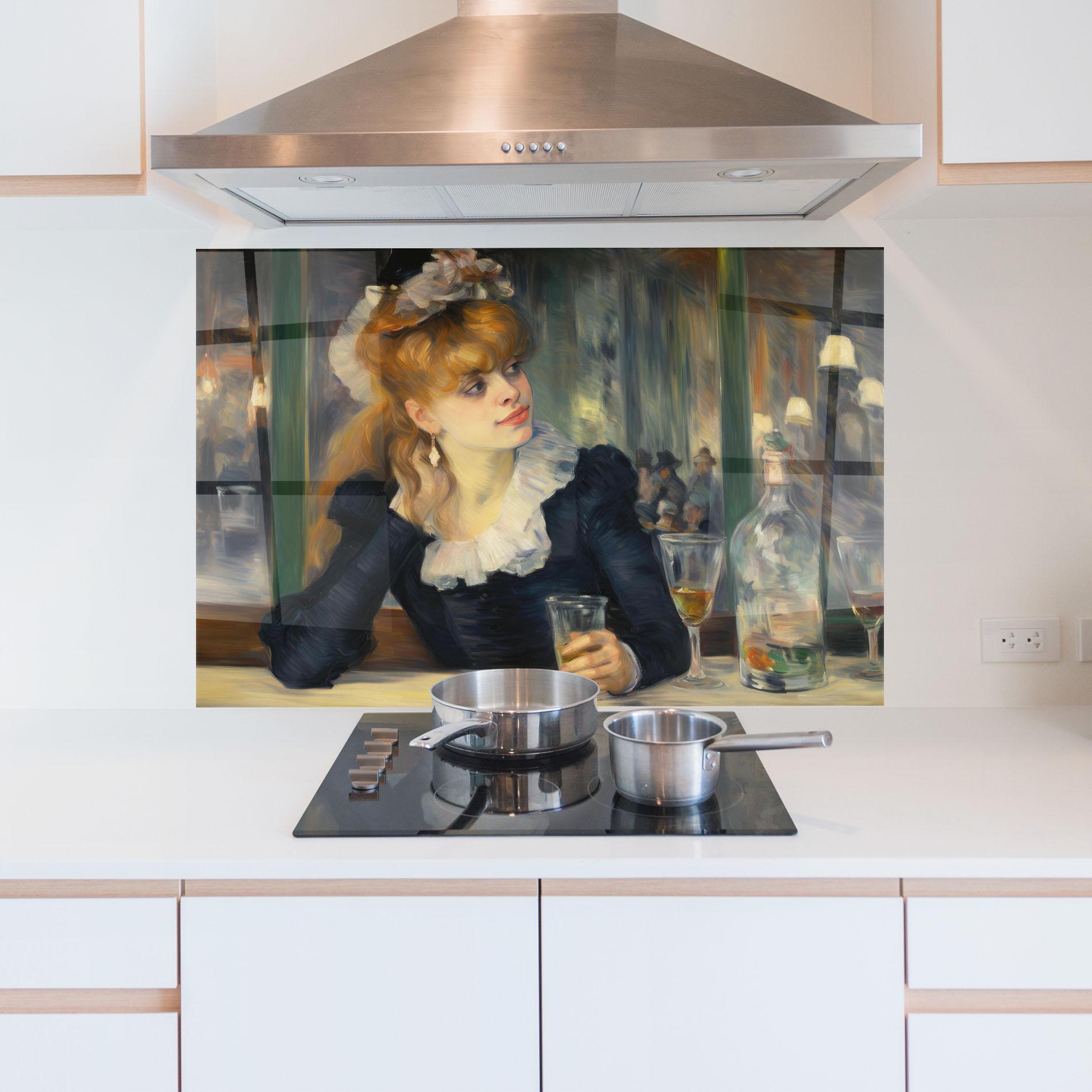 Konyhai üveg hátfal Elegant Vintage Fashion mockup 5