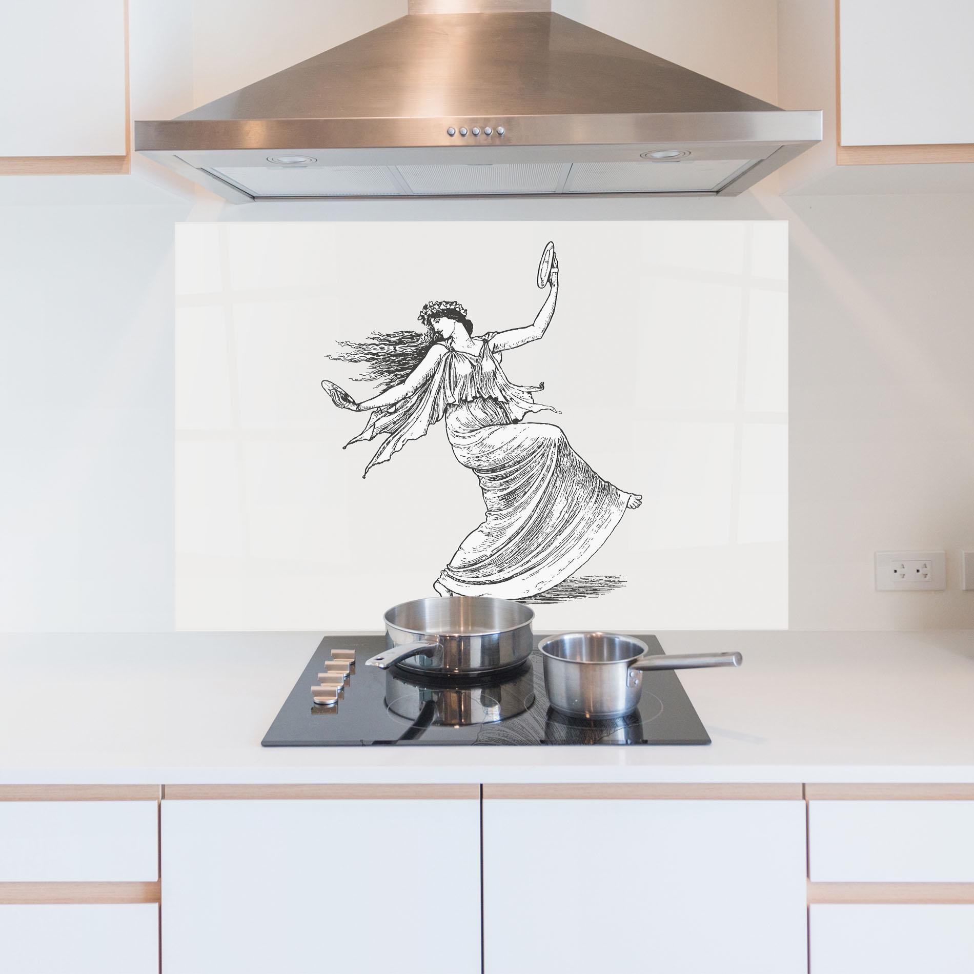 Konyhai üveg hátfal Vintage Dance mockup 5