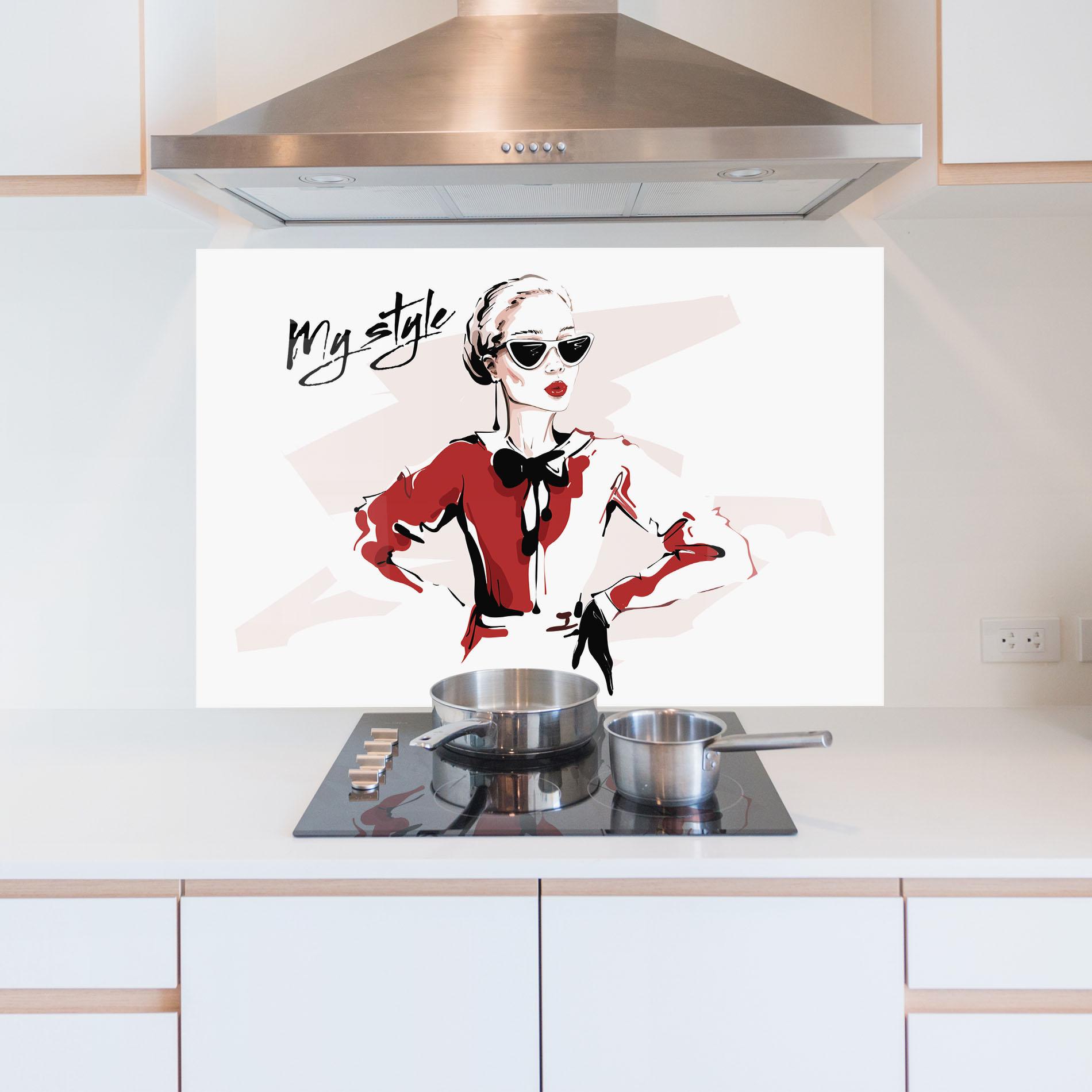Konyhai üveg hátfal Vintage My Style mockup 5