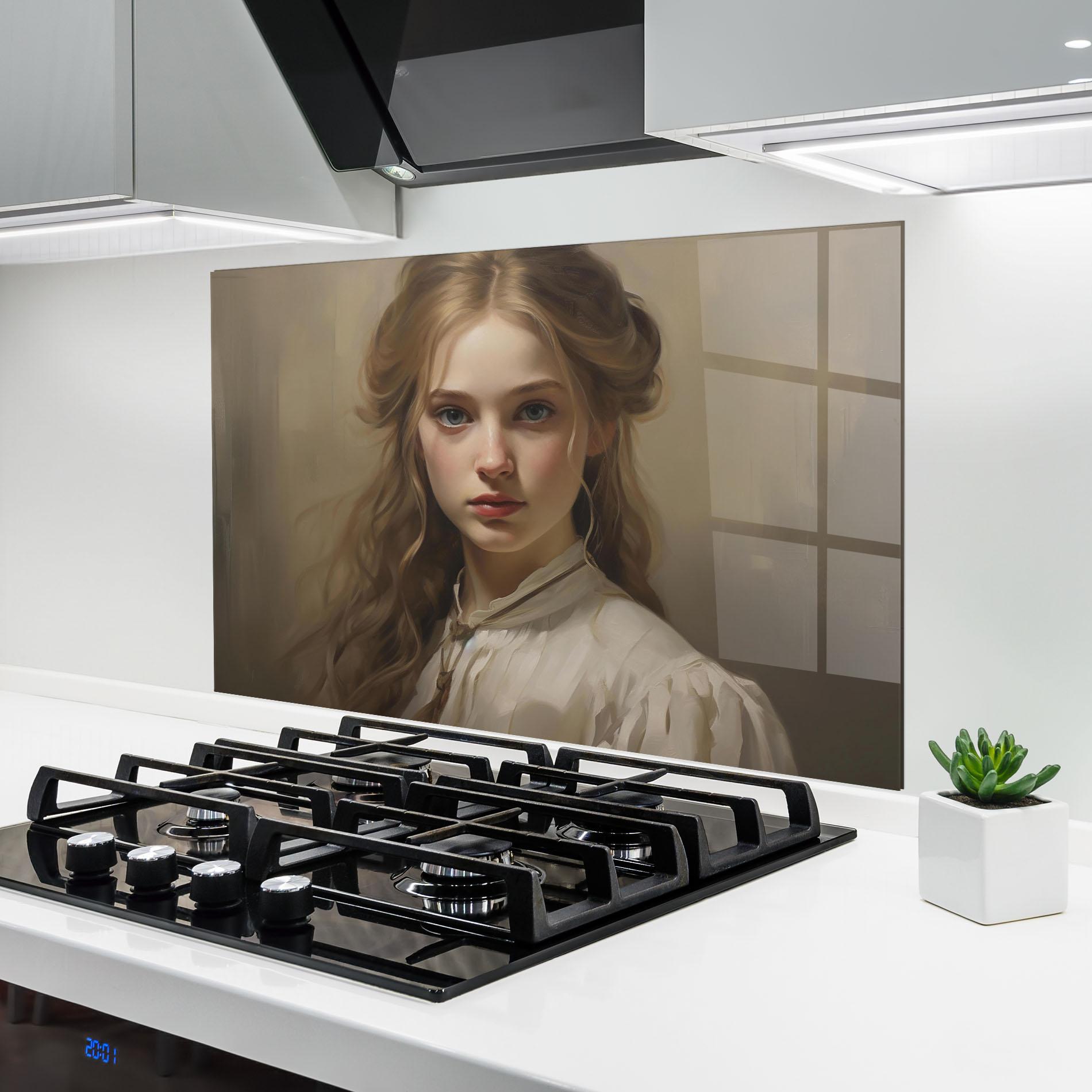 Konyhai üveg hátfal Timeless Portrait mockup 6