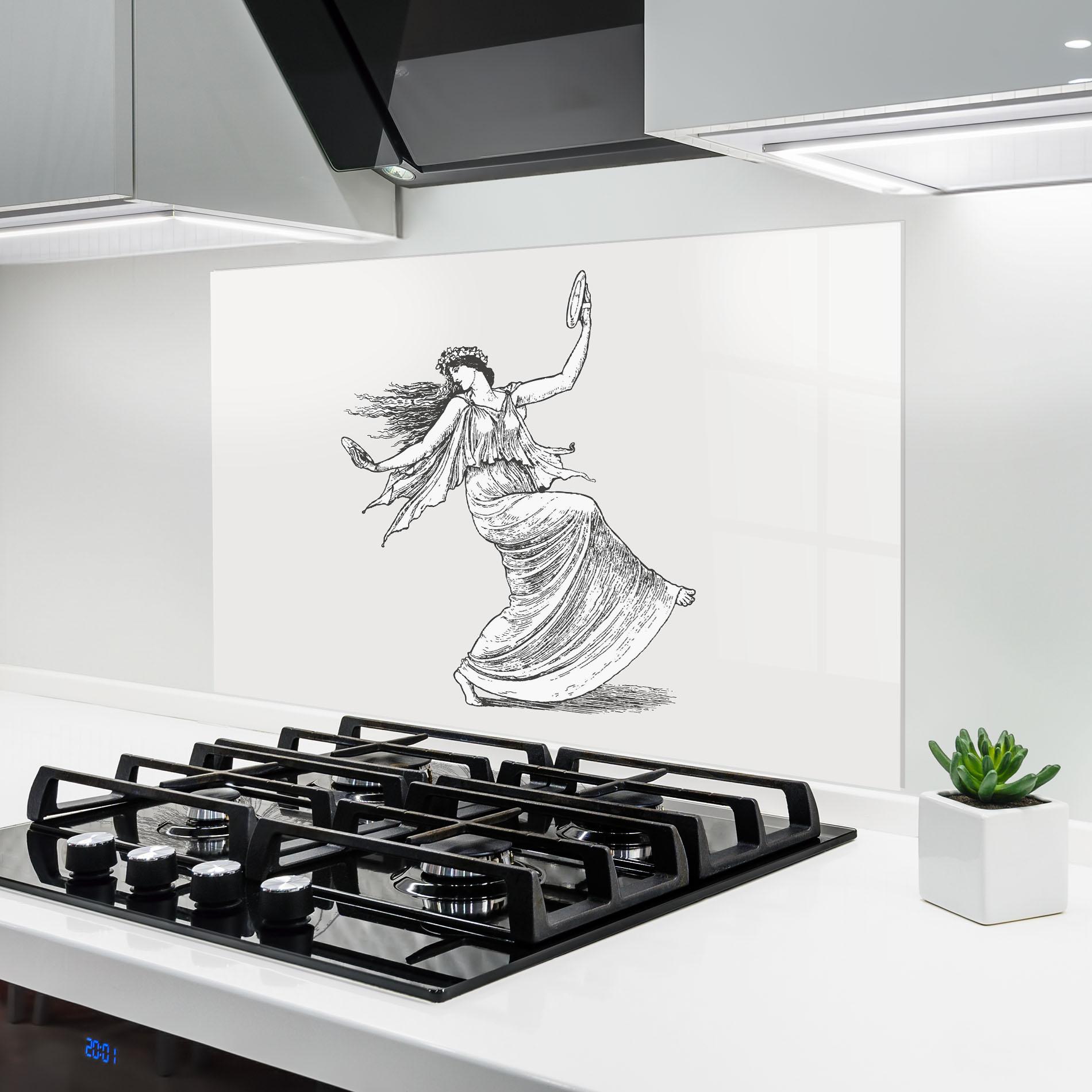 Konyhai üveg hátfal Vintage Dance mockup 6