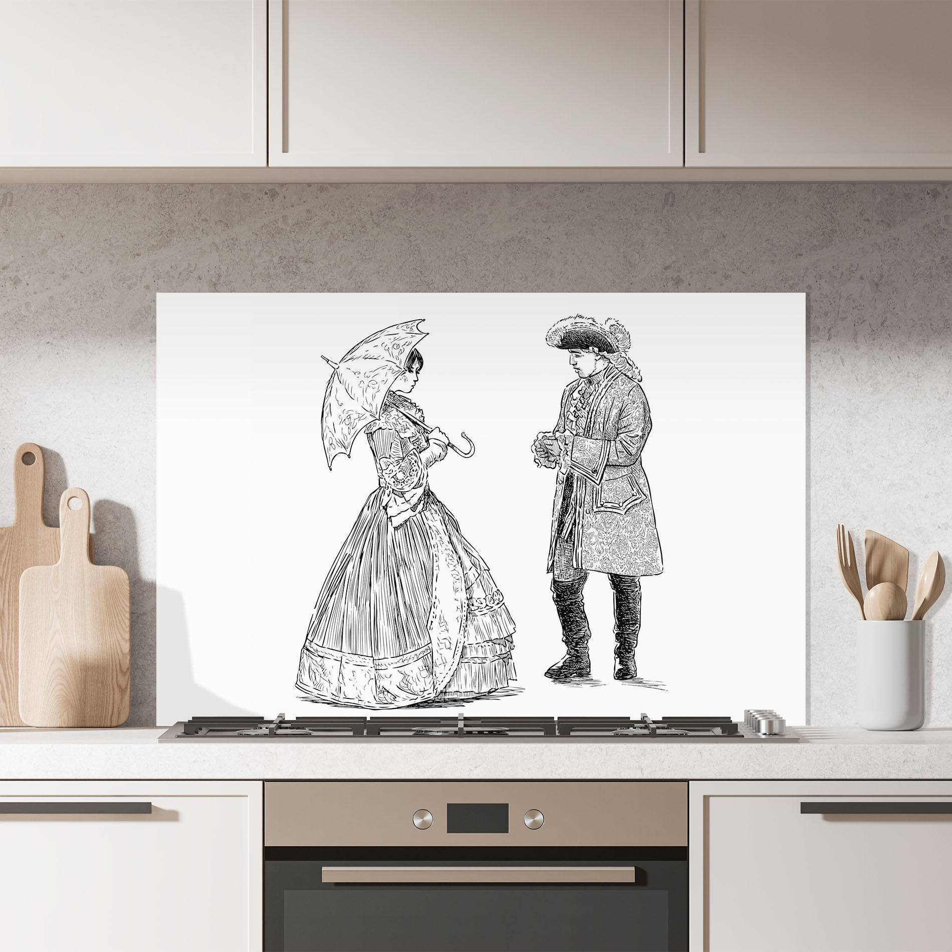 Konyhai üveg hátfal Century Couple mockup 7