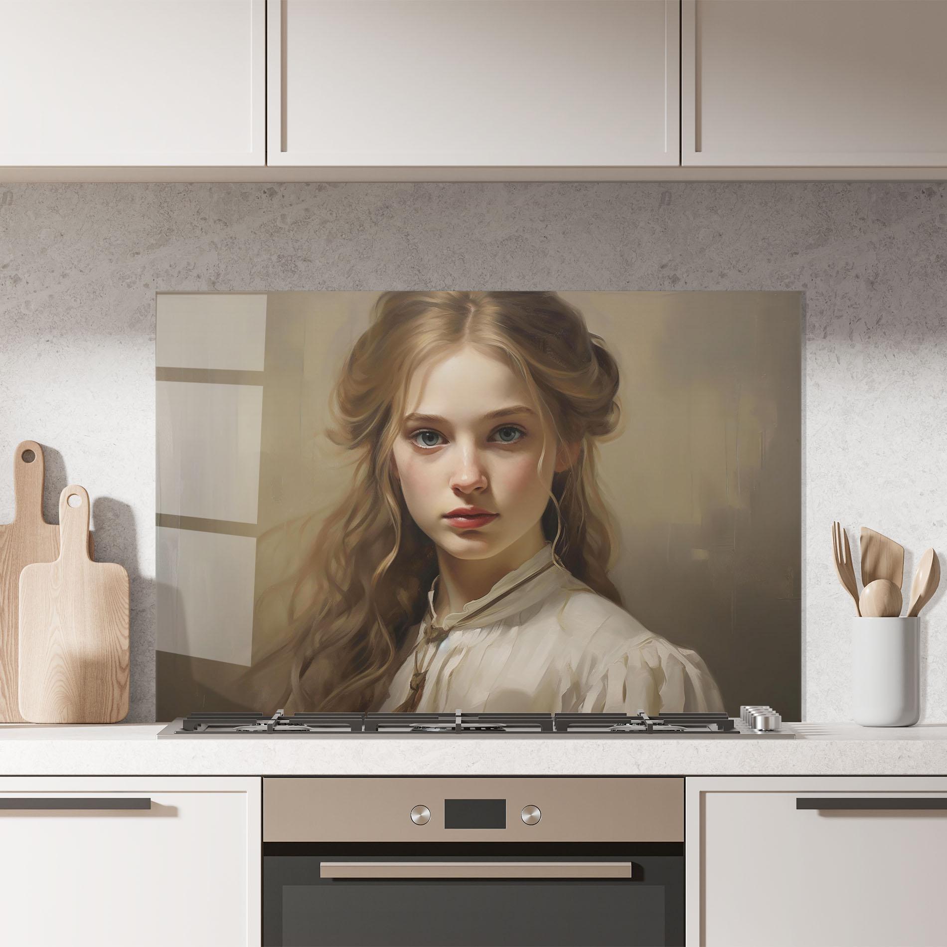 Konyhai üveg hátfal Timeless Portrait mockup 7