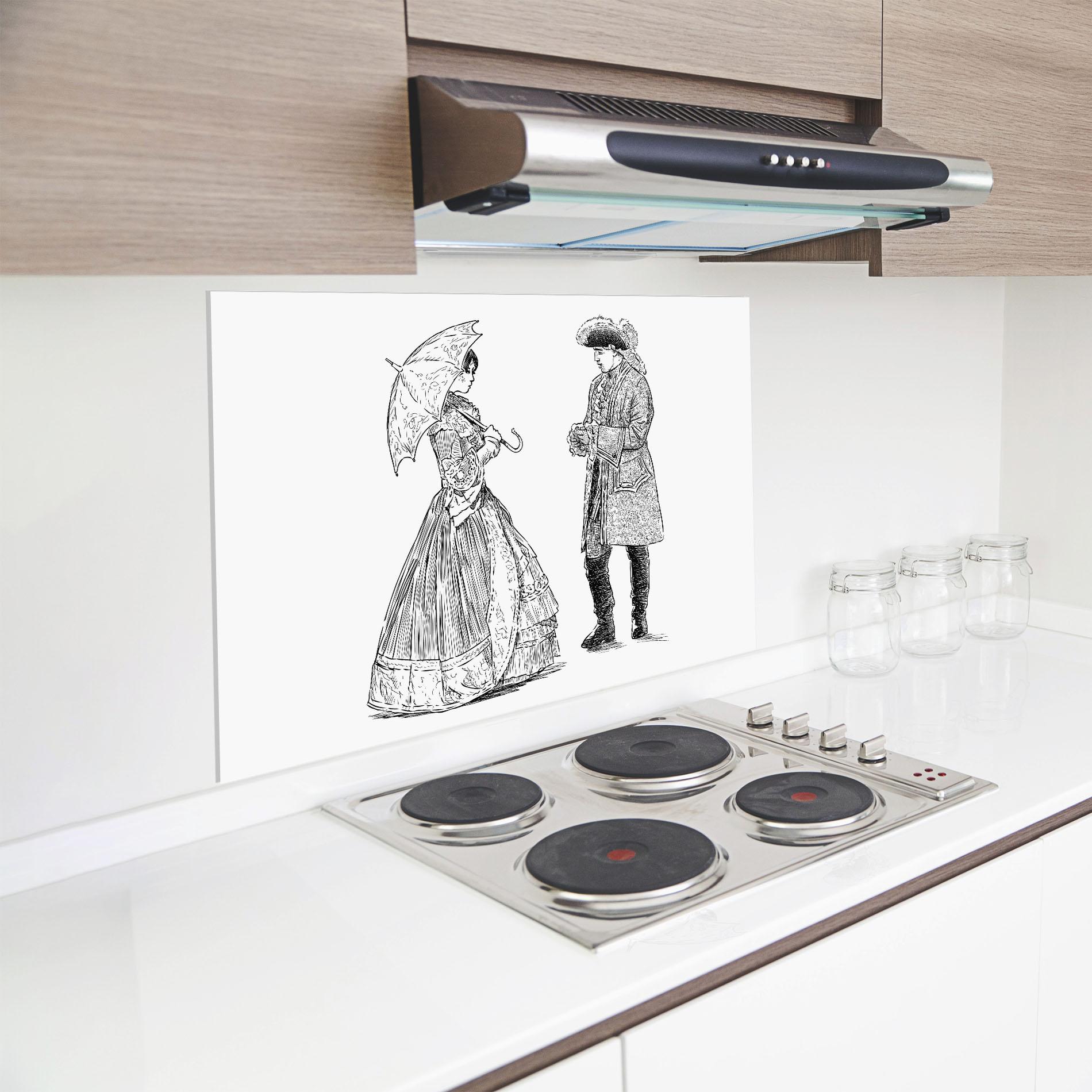 Konyhai üveg hátfal Century Couple mockup 8