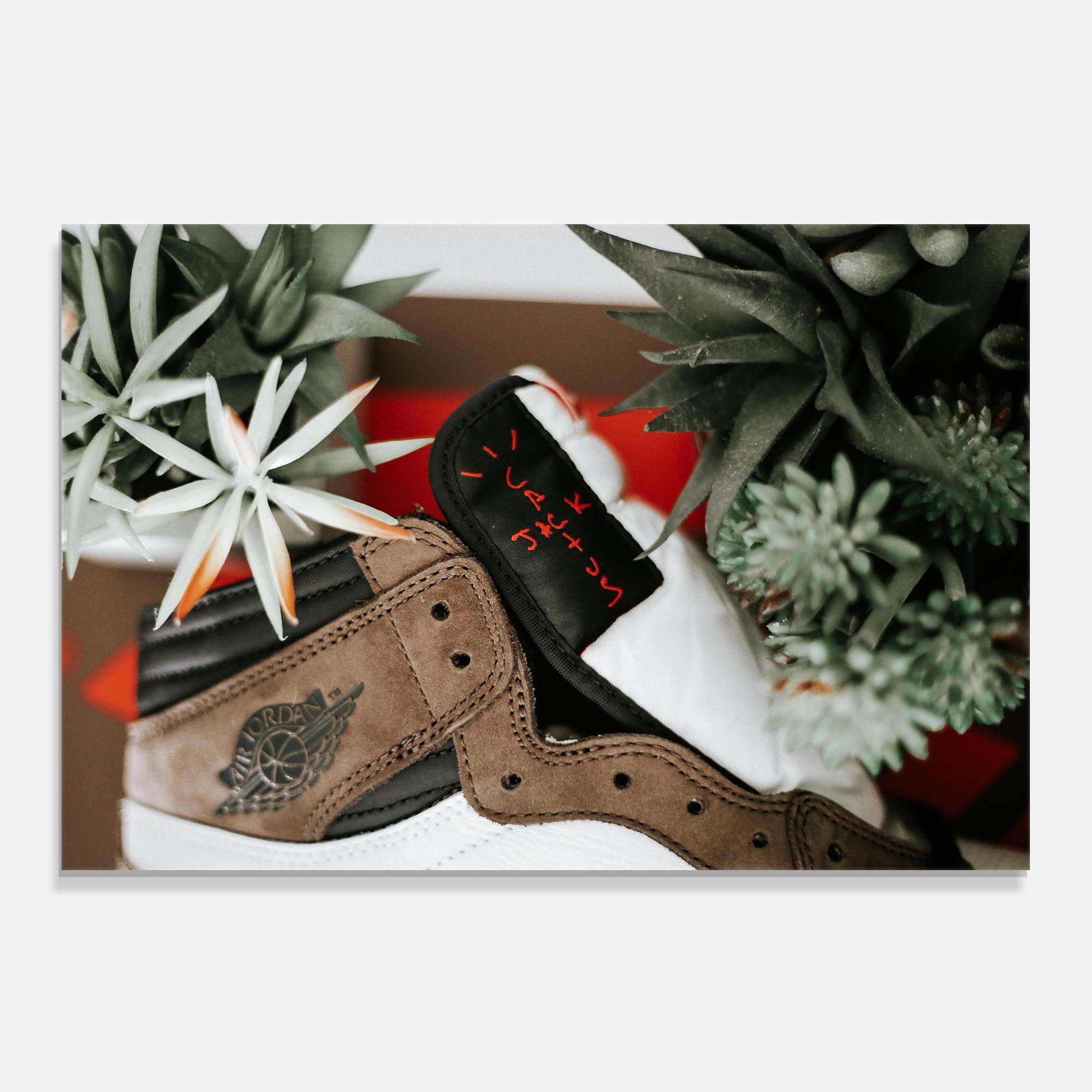 Konyhai üveg hátfal Brown Air Jordan mockup 0