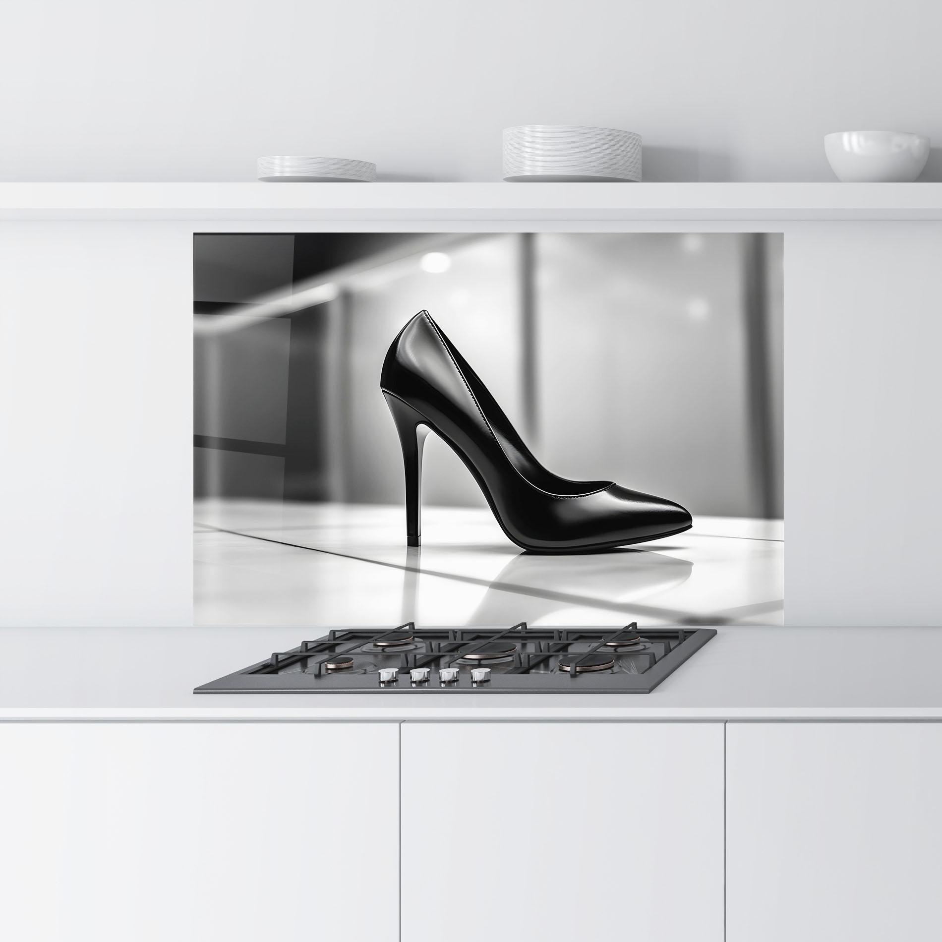 Konyhai üveg hátfal Black Unique Design mockup 9