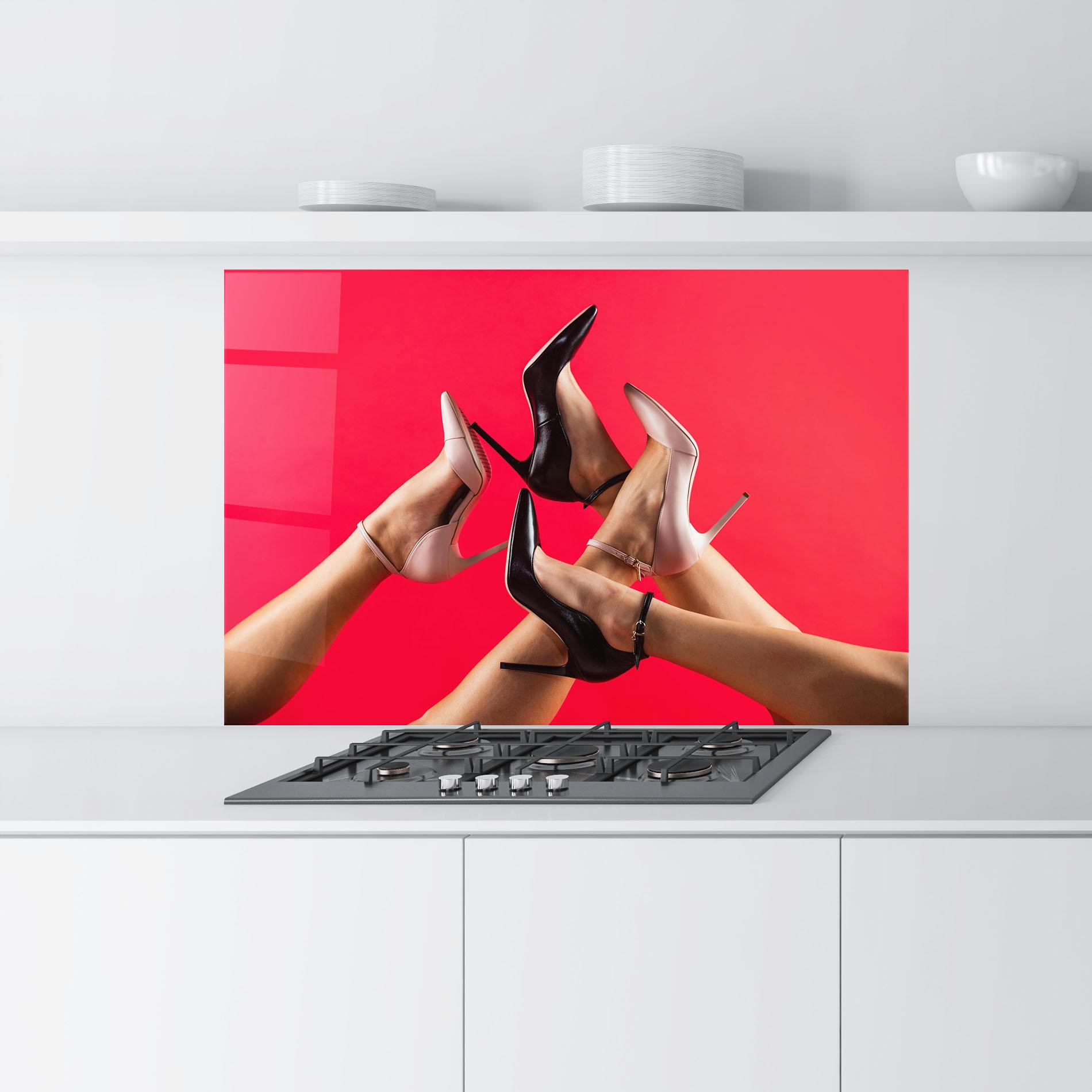 Konyhai üveg hátfal High Heeled Shoes mockup 9