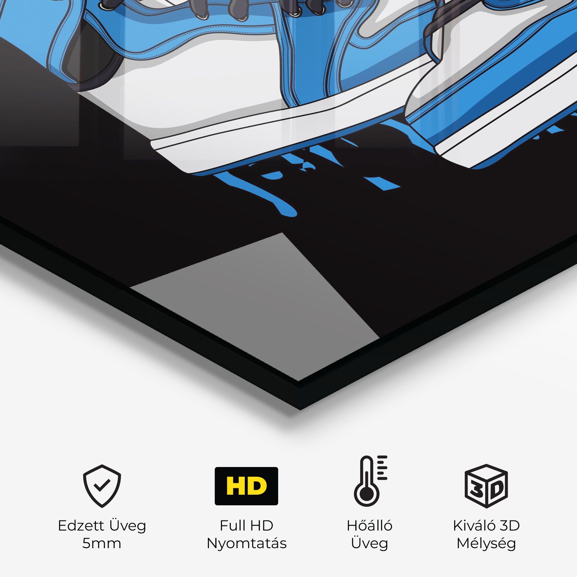 Blue White Shoes mockup 2