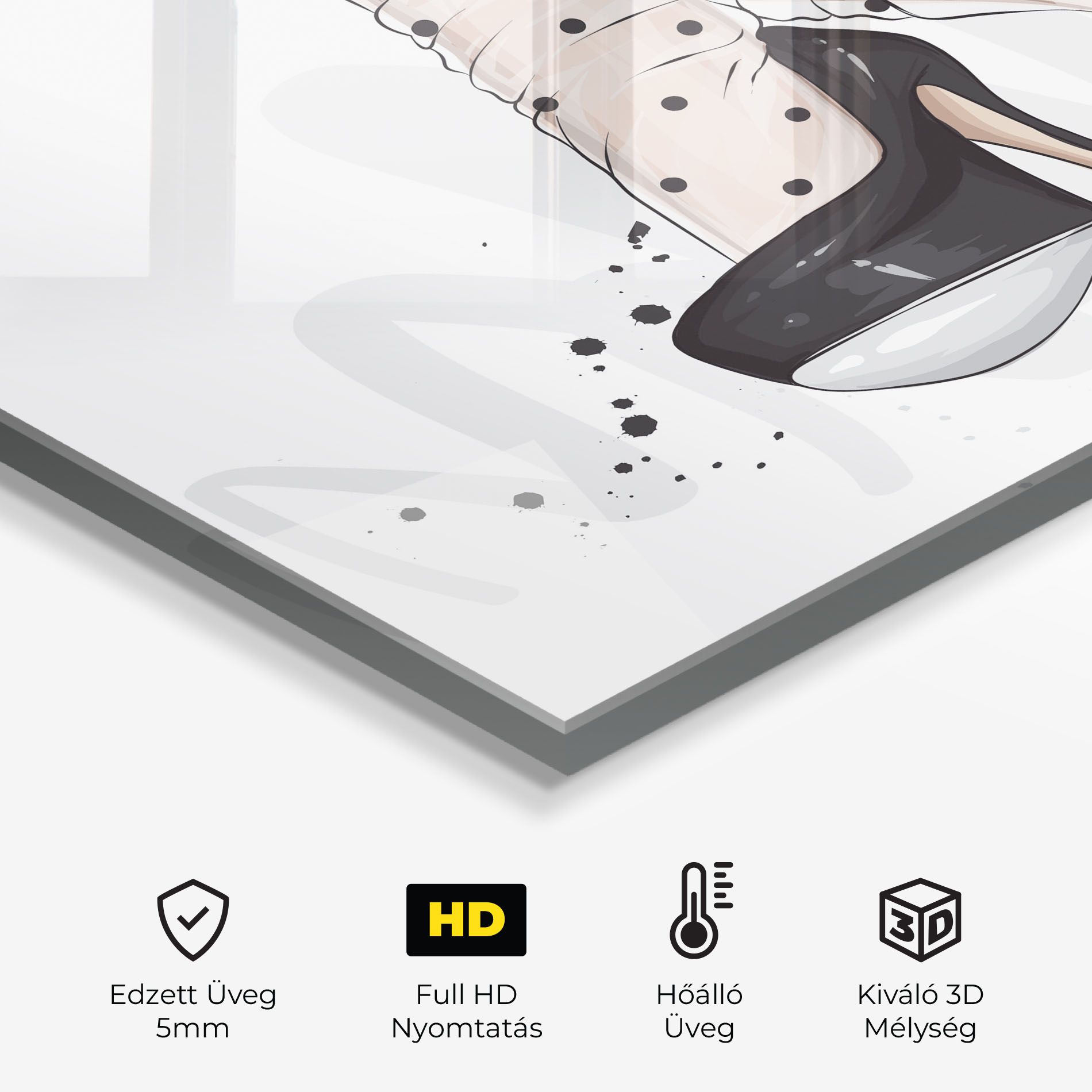 Cute Black Heels Art mockup 2