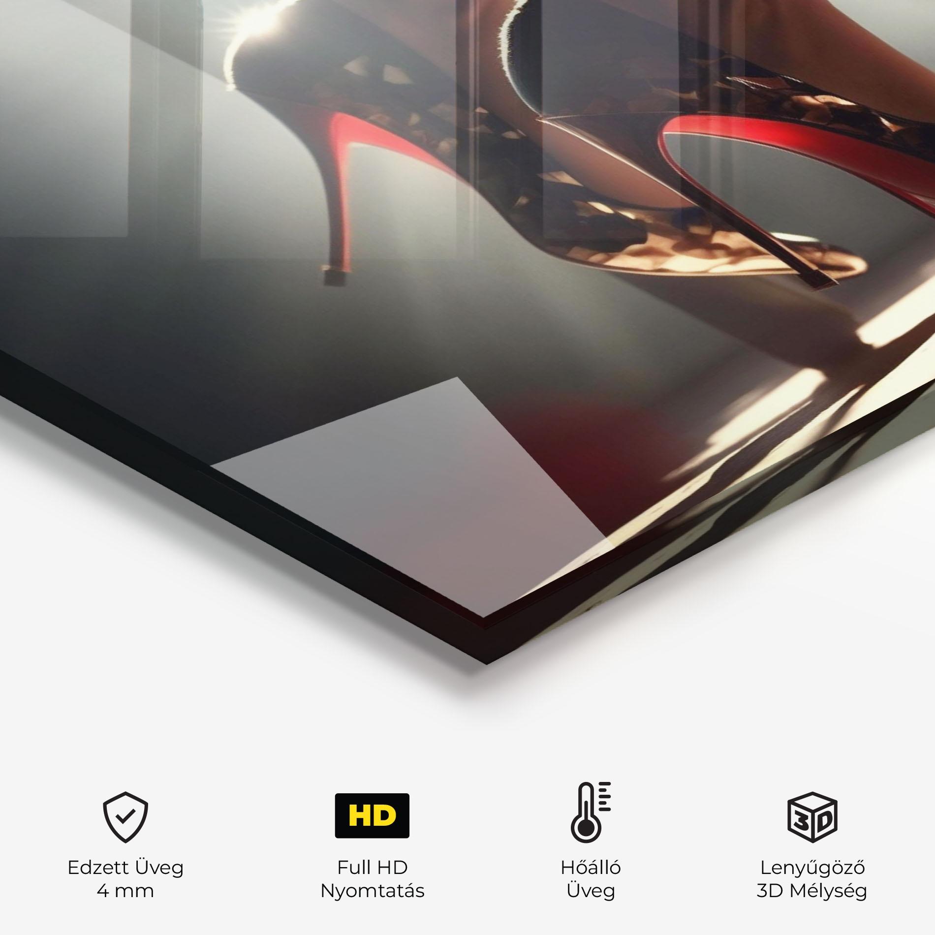 Konyhai üveg hátfal Heels In The Sun mockup 2