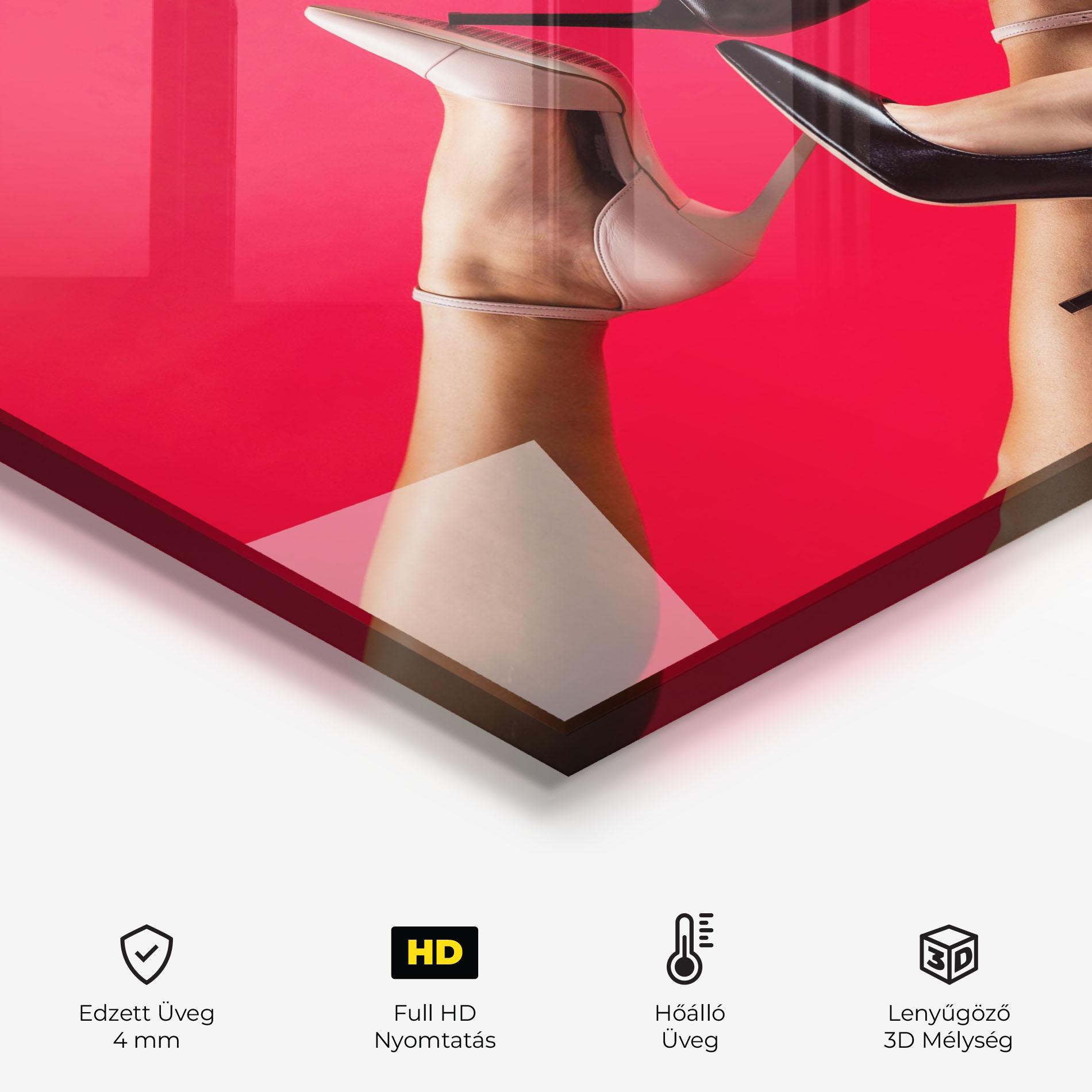 Konyhai üveg hátfal High Heeled Shoes mockup 2