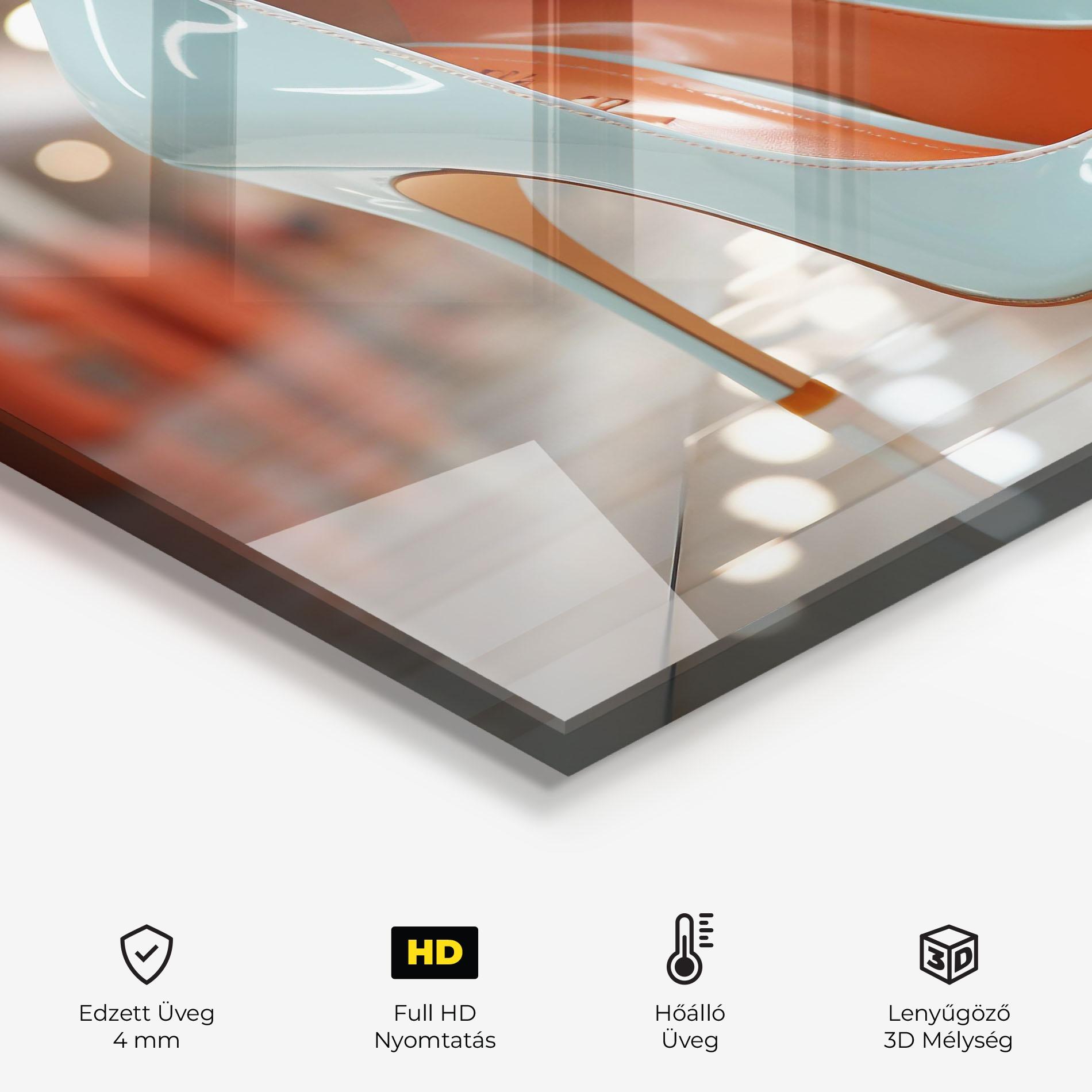 Konyhai üveg hátfal Light Blue Heels mockup 2