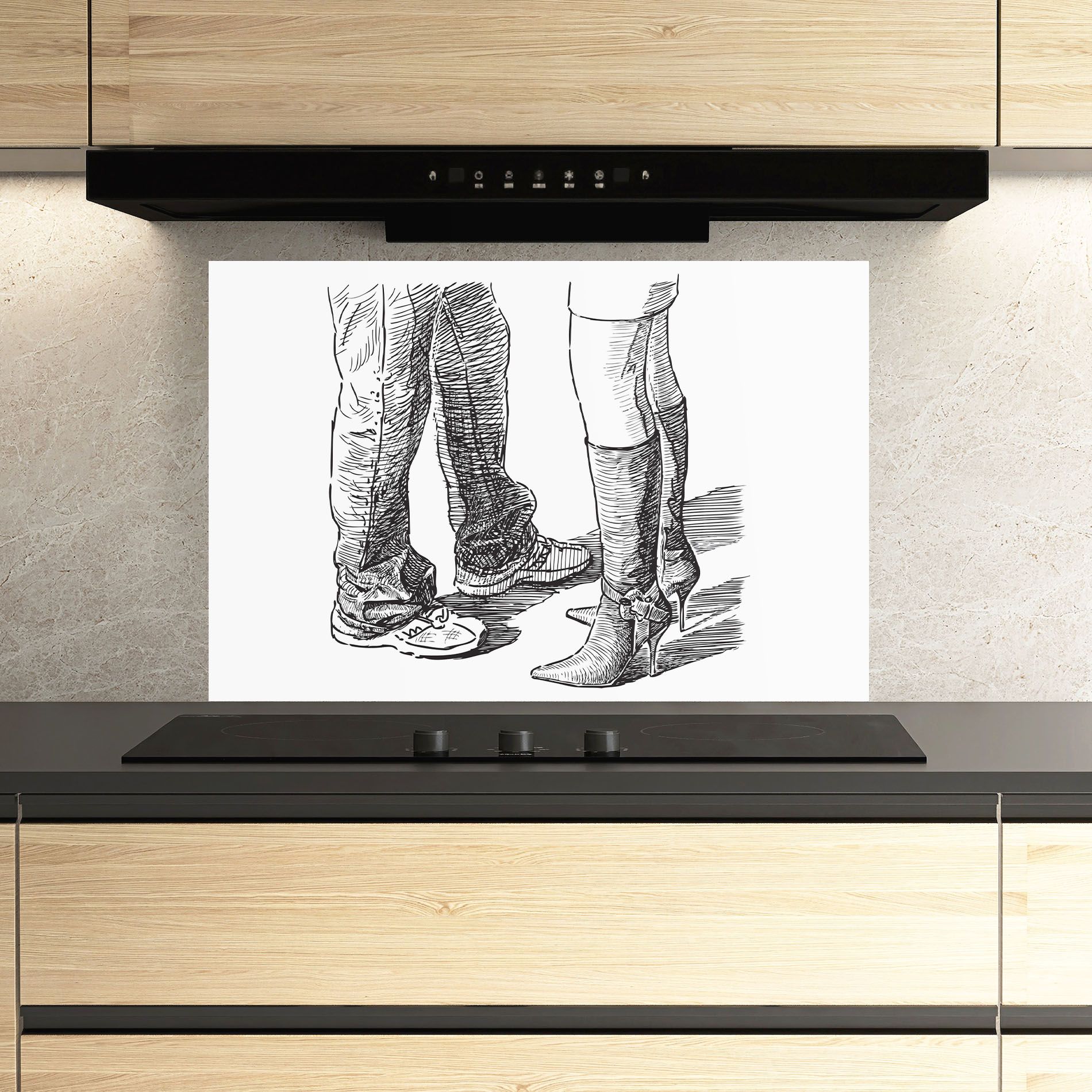 Black Line Shoes mockup 3