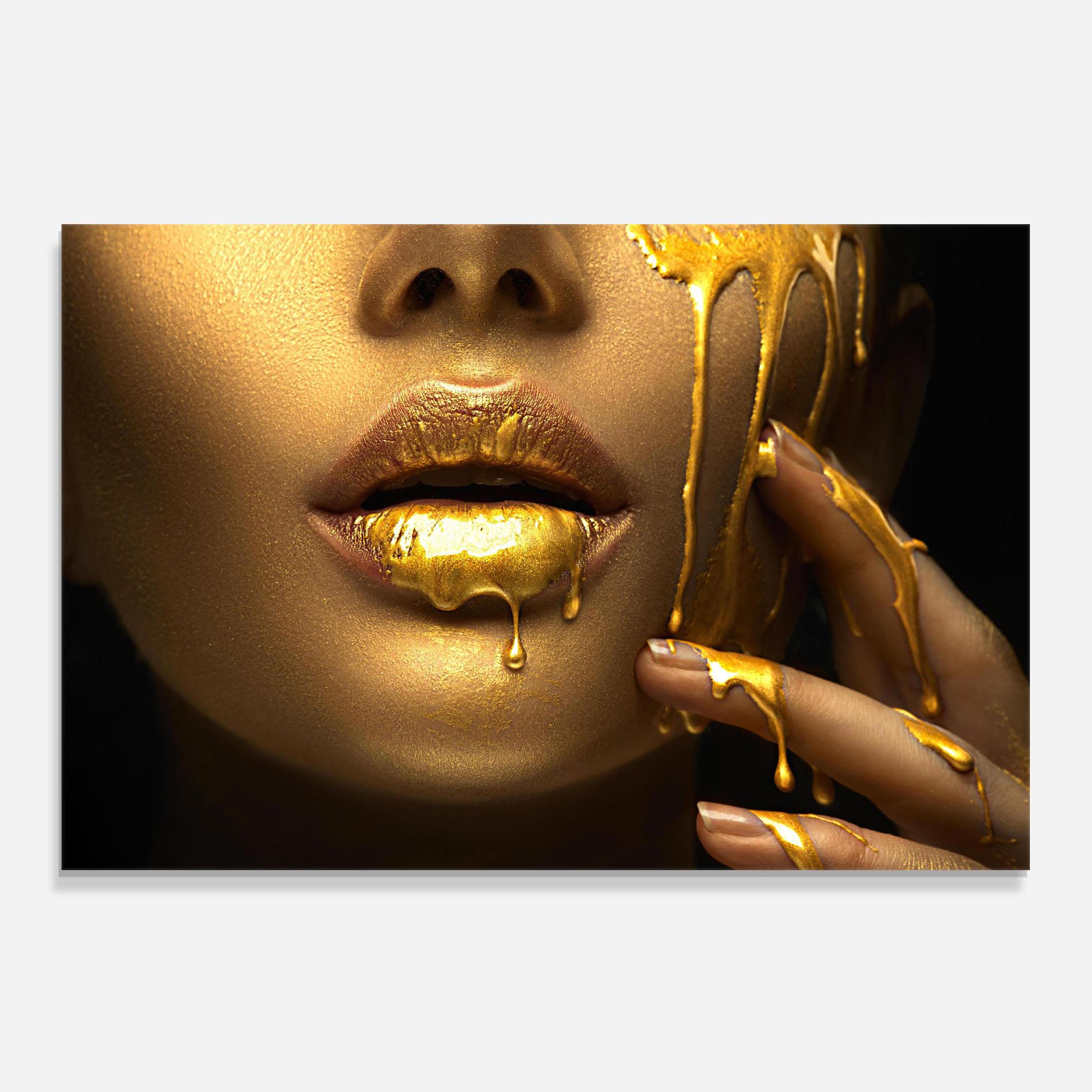 Konyhai üveg hátfal Golden Lips mockup 0