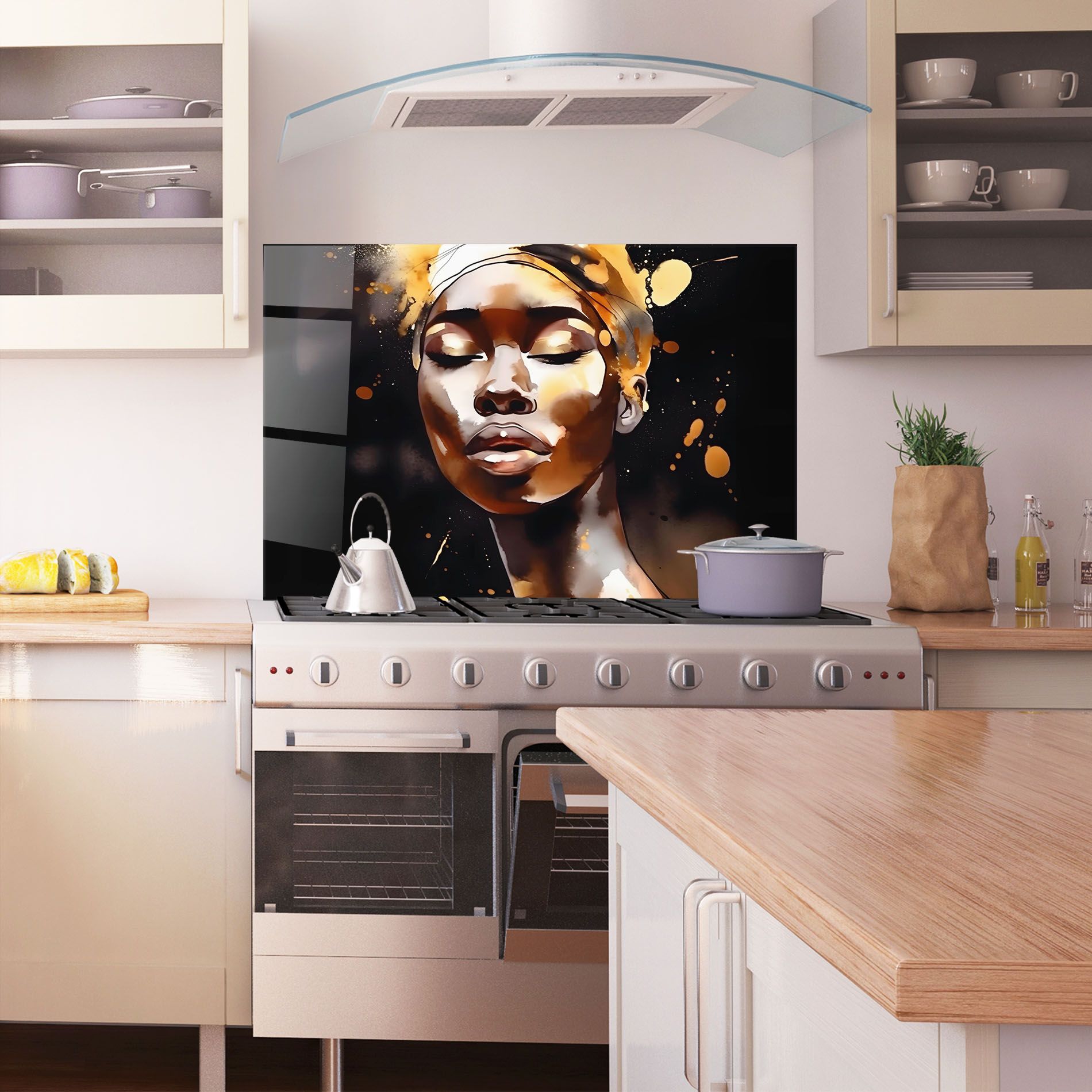 Abstract Gold Woman mockup 1