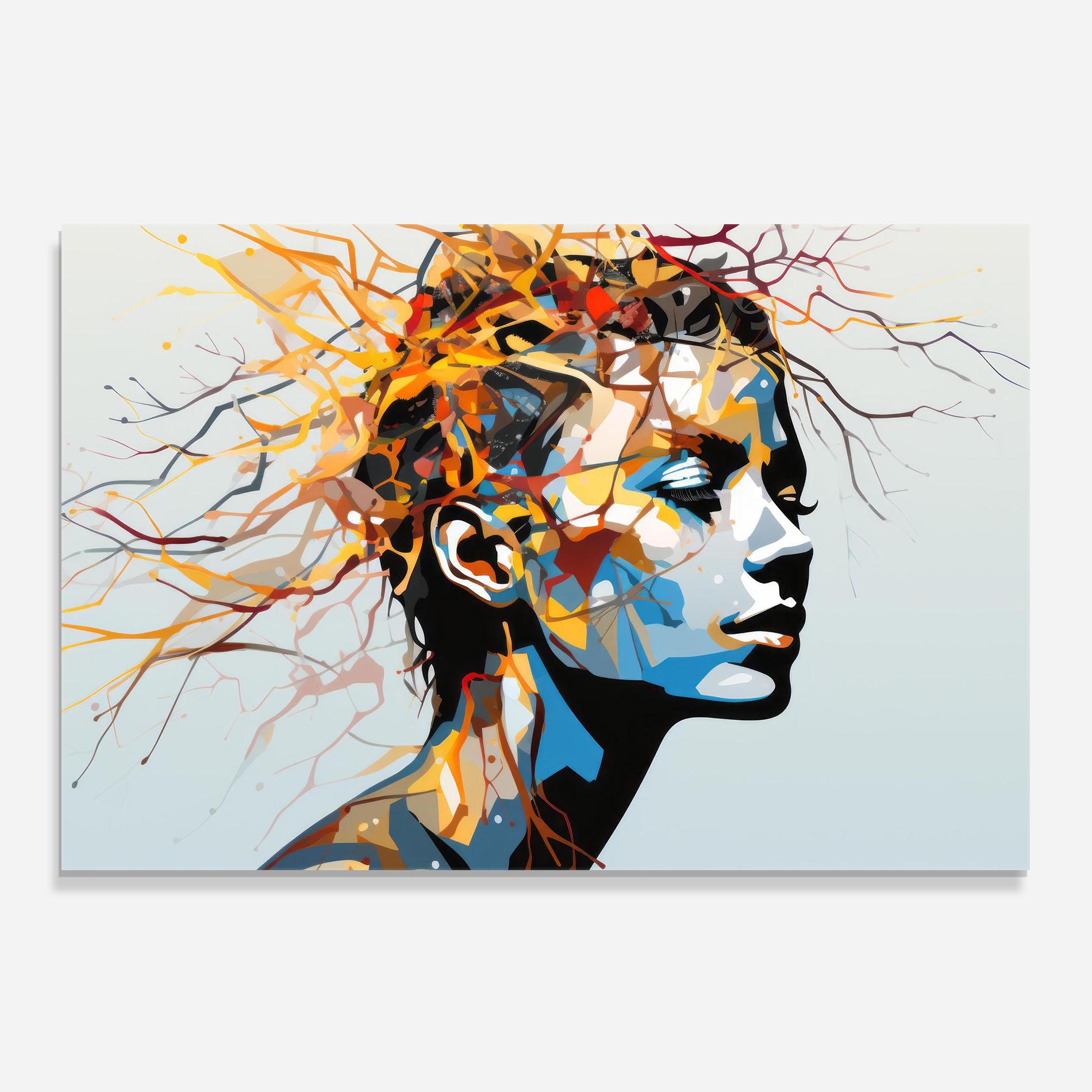 Konyhai üveg hátfal Branches Hair mockup 0