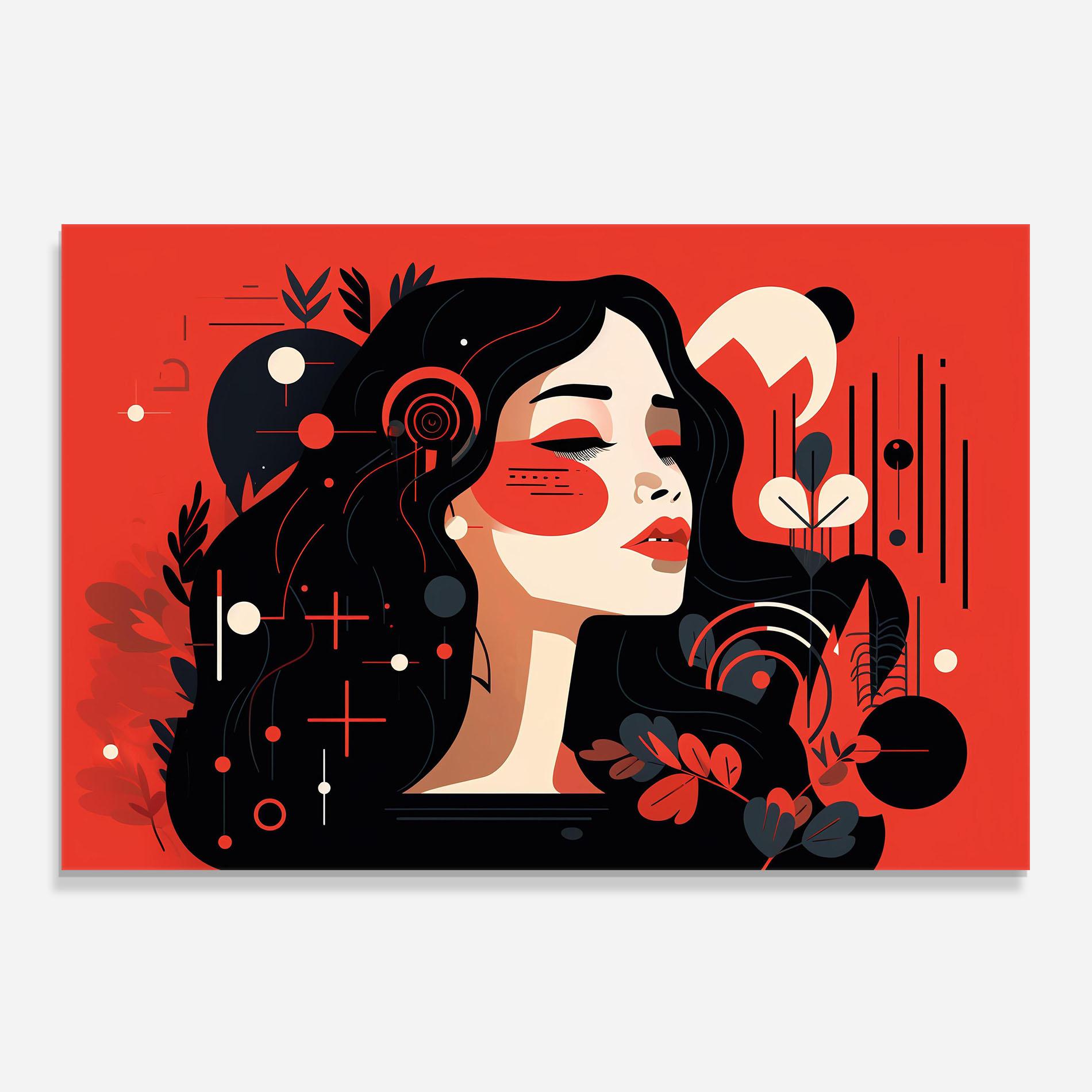 Konyhai üveg hátfal Female Beauty Portrait mockup 0