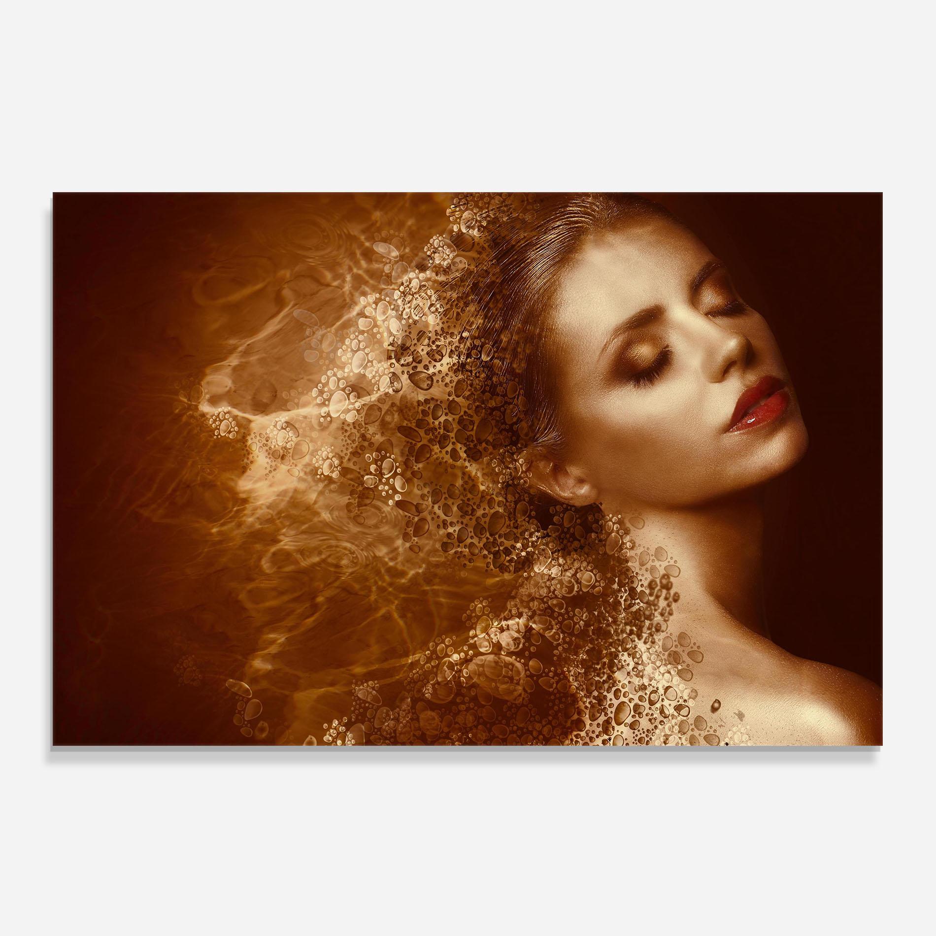 Konyhai üveg hátfal Golden Beauty mockup 0