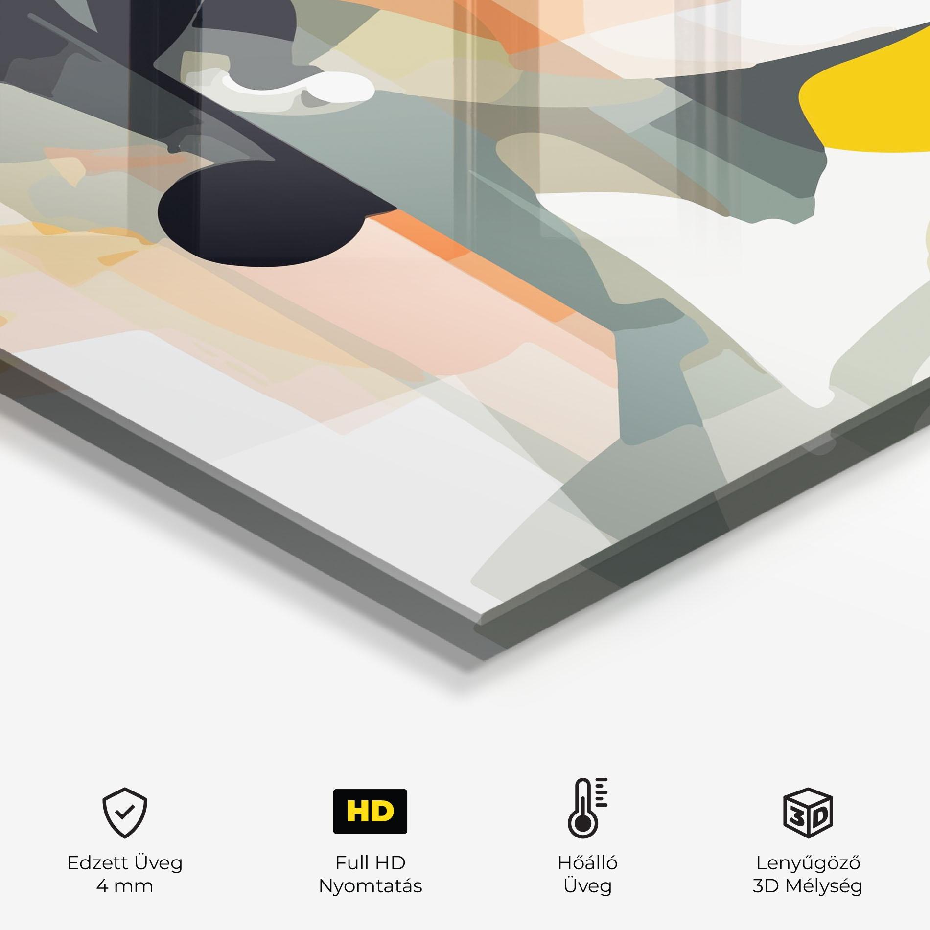 Konyhai üveg hátfal Art Woman View mockup 2