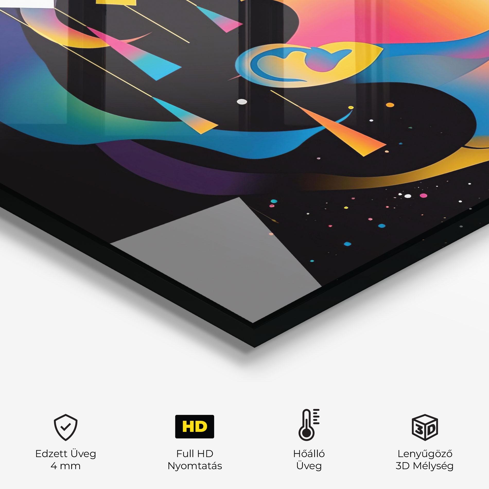 Konyhai üveg hátfal Dreamy Night Female mockup 2