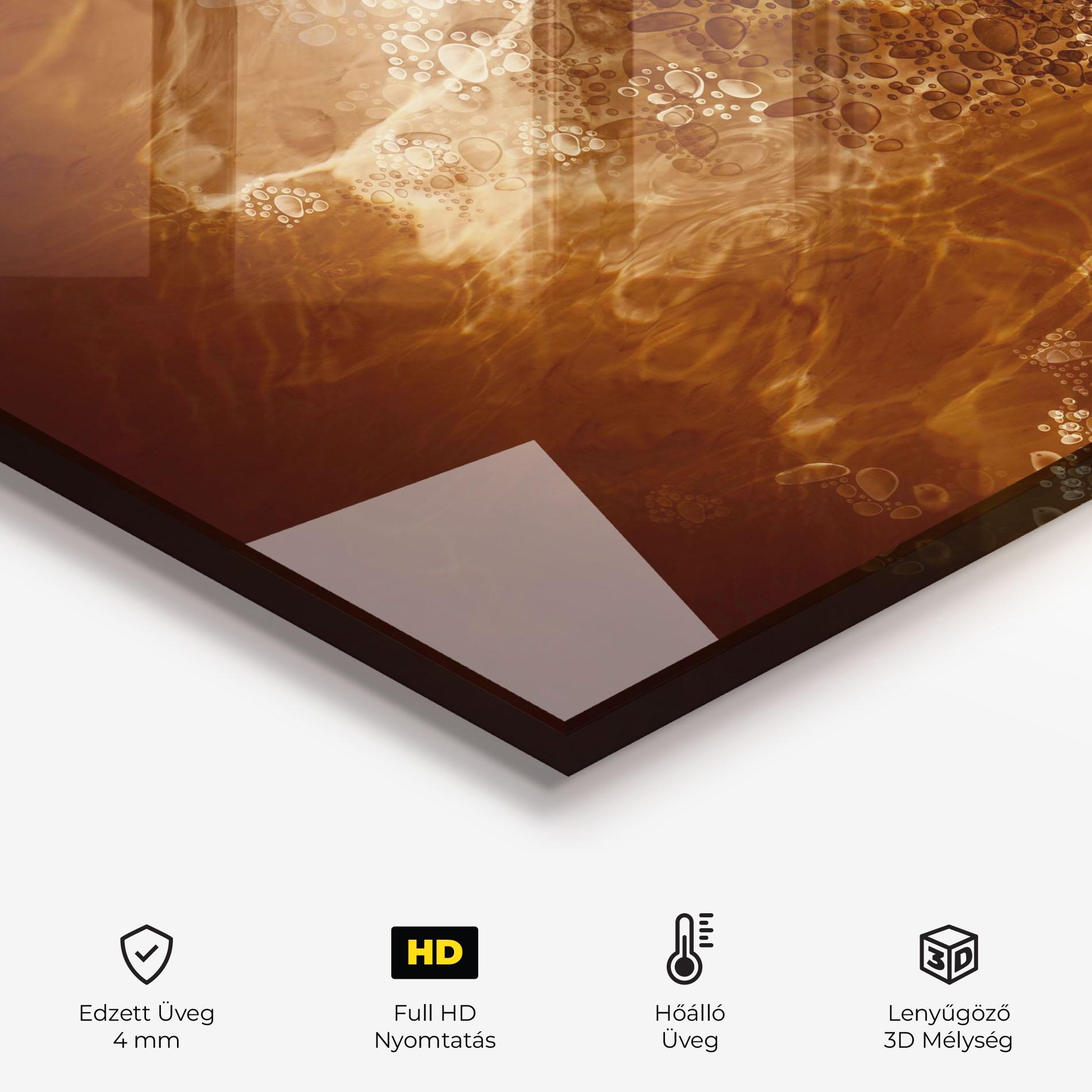 Konyhai üveg hátfal Golden Beauty mockup 2