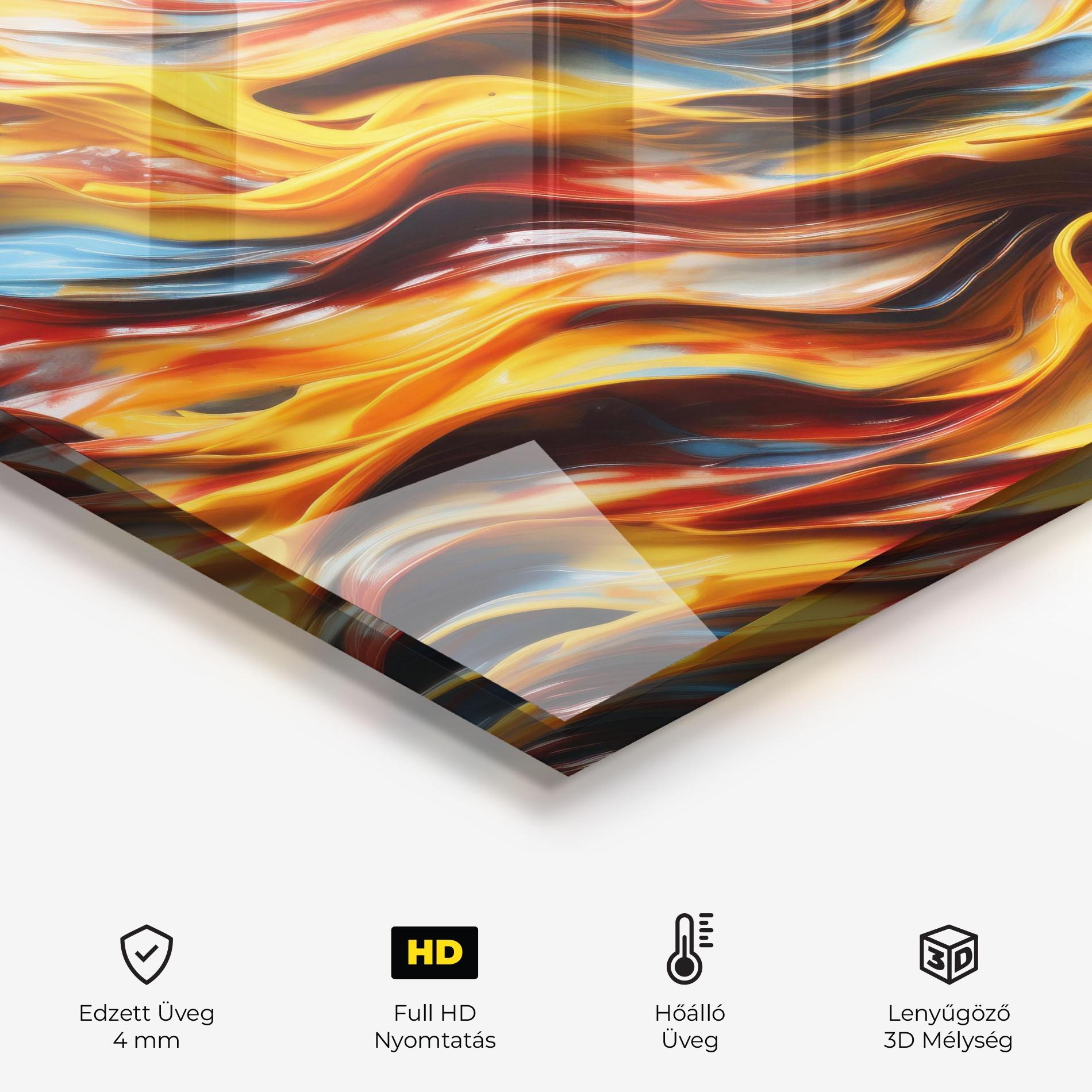 Konyhai üveg hátfal Painted Woman mockup 2