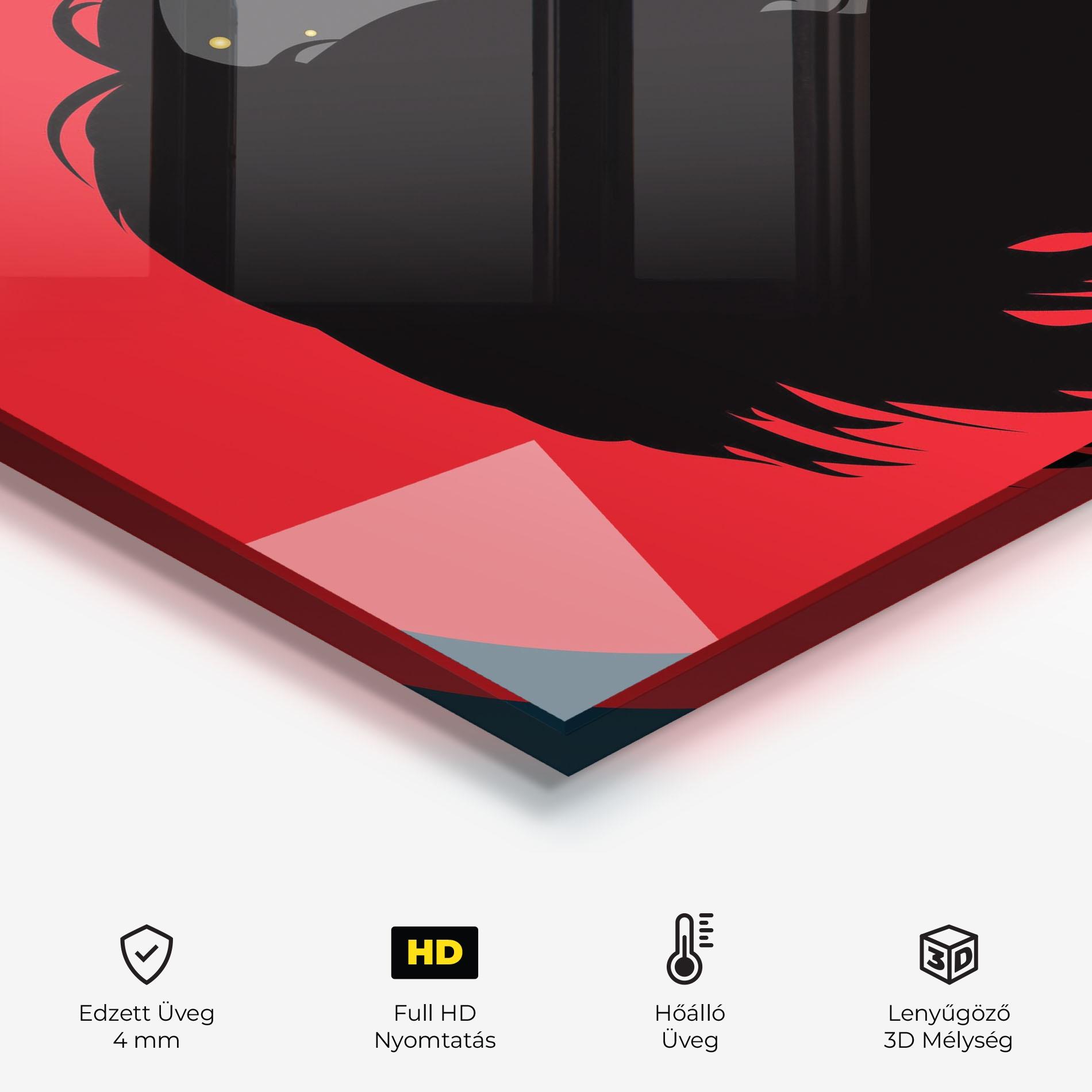 Konyhai üveg hátfal Woman Galaxy mockup 2