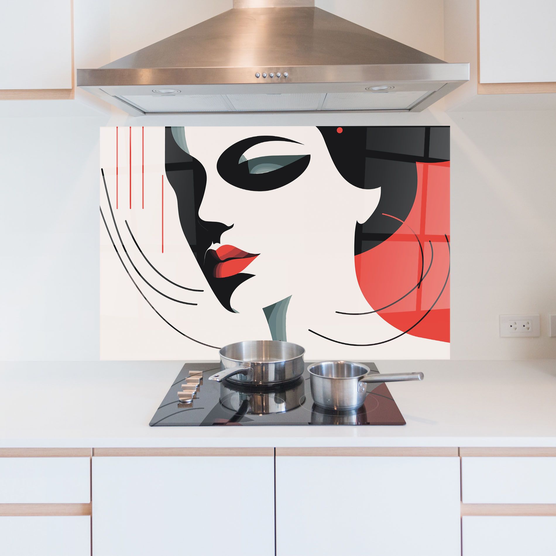 Woman Red Lips mockup 5