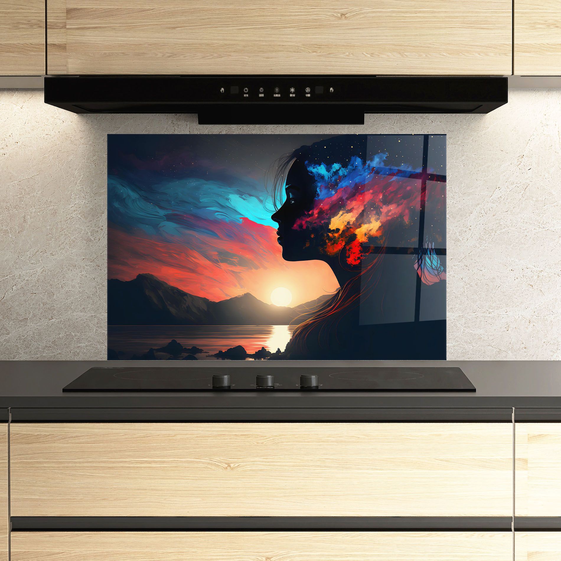 Mystical Woman Silhouette mockup 3