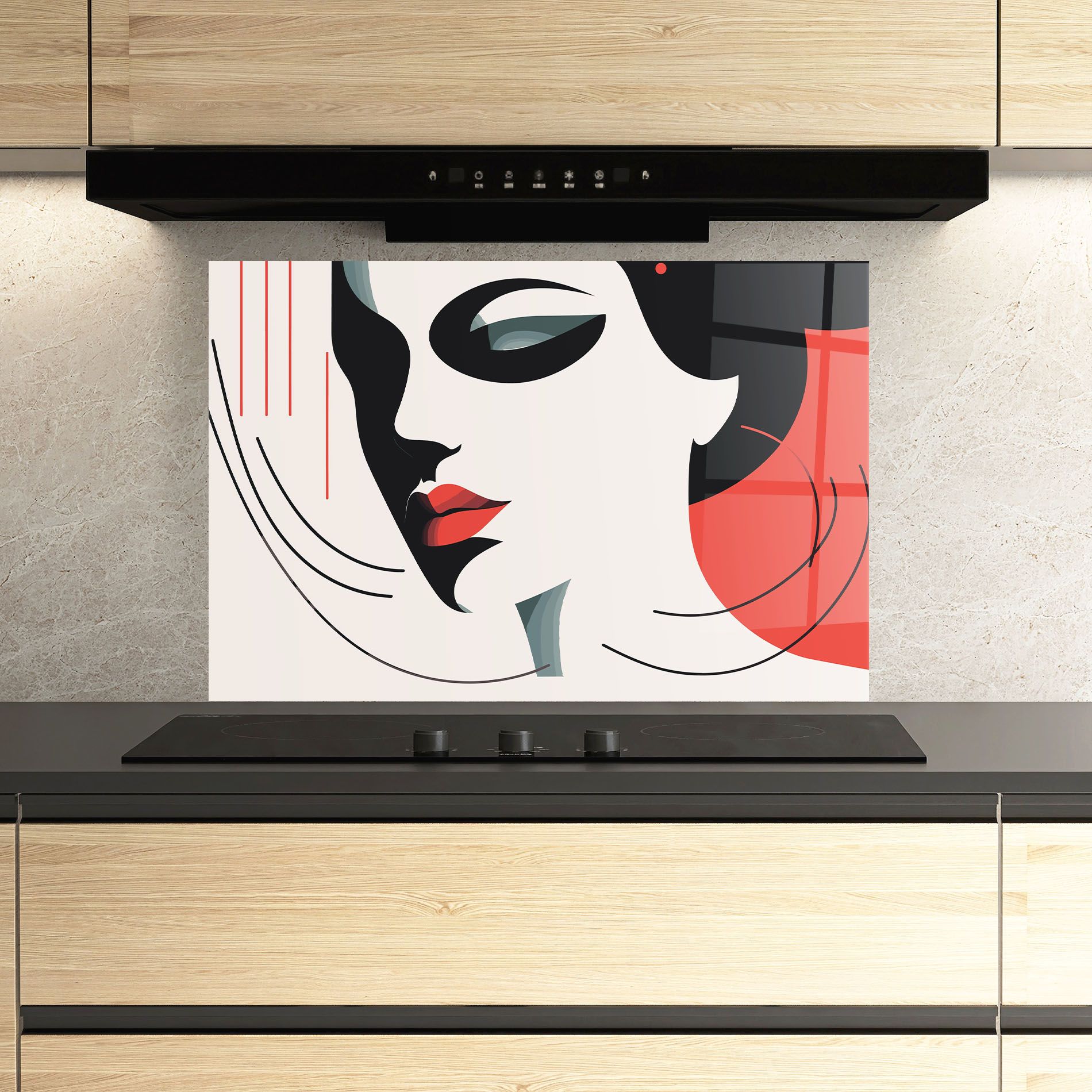 Woman Red Lips mockup 3