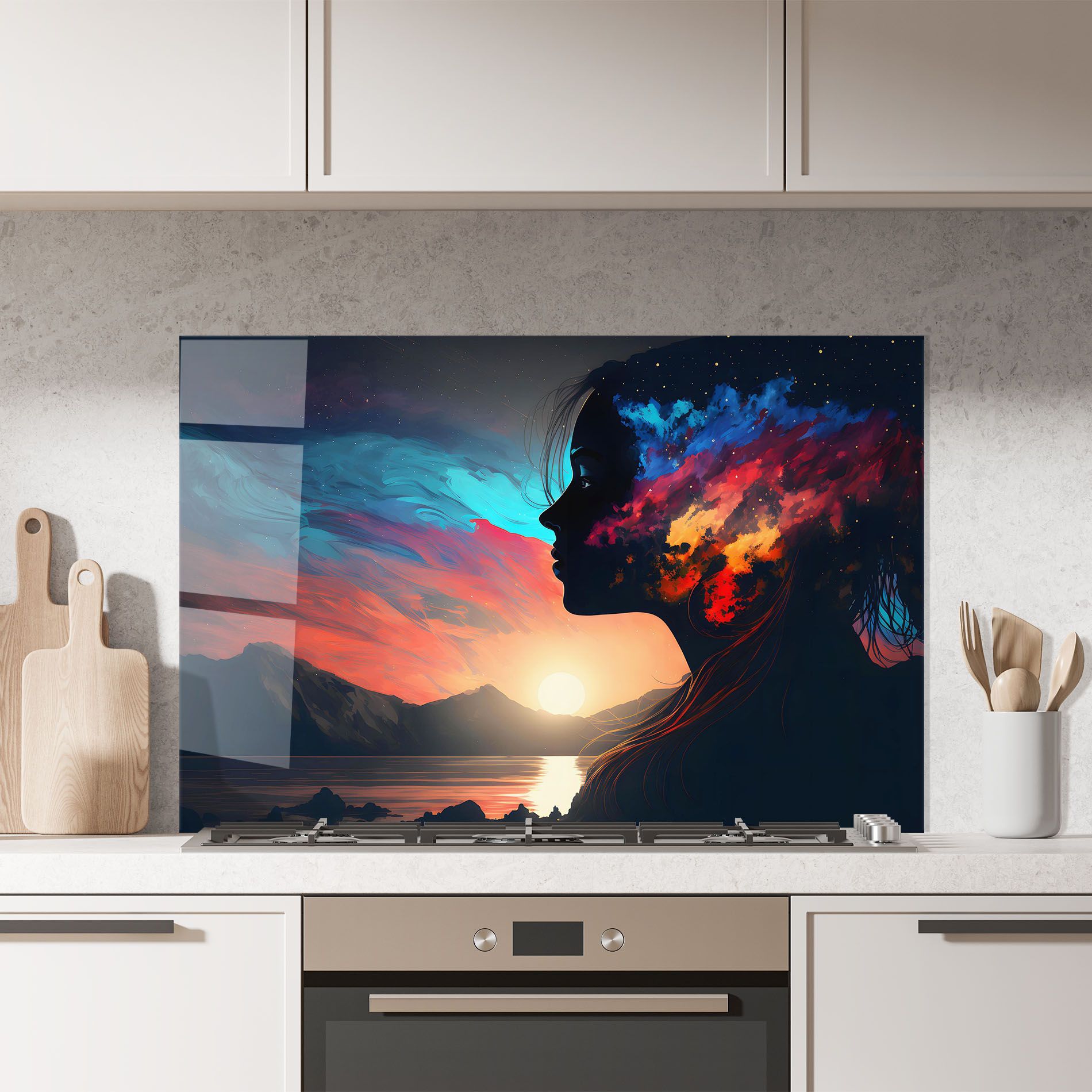 Mystical Woman Silhouette mockup 7