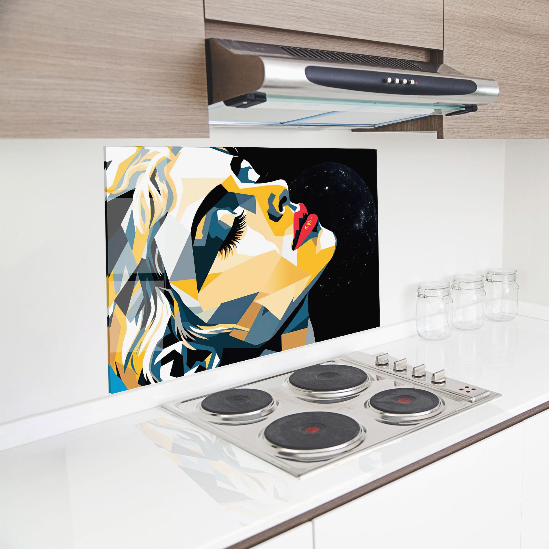 Konyhai üveg hátfal Synthetic Dreamy Girl mockup 8