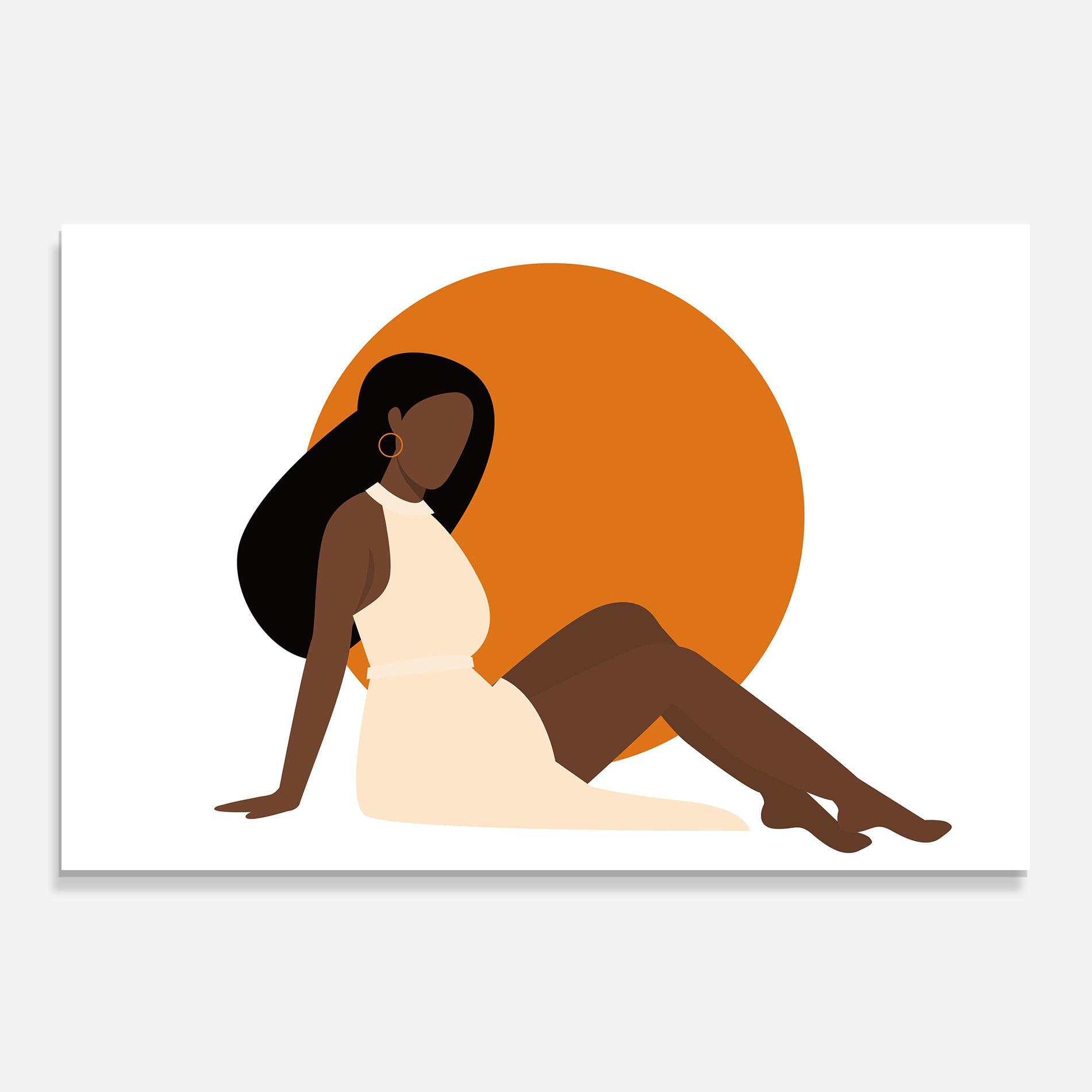 Konyhai üveg hátfal African Woman Dress mockup 0