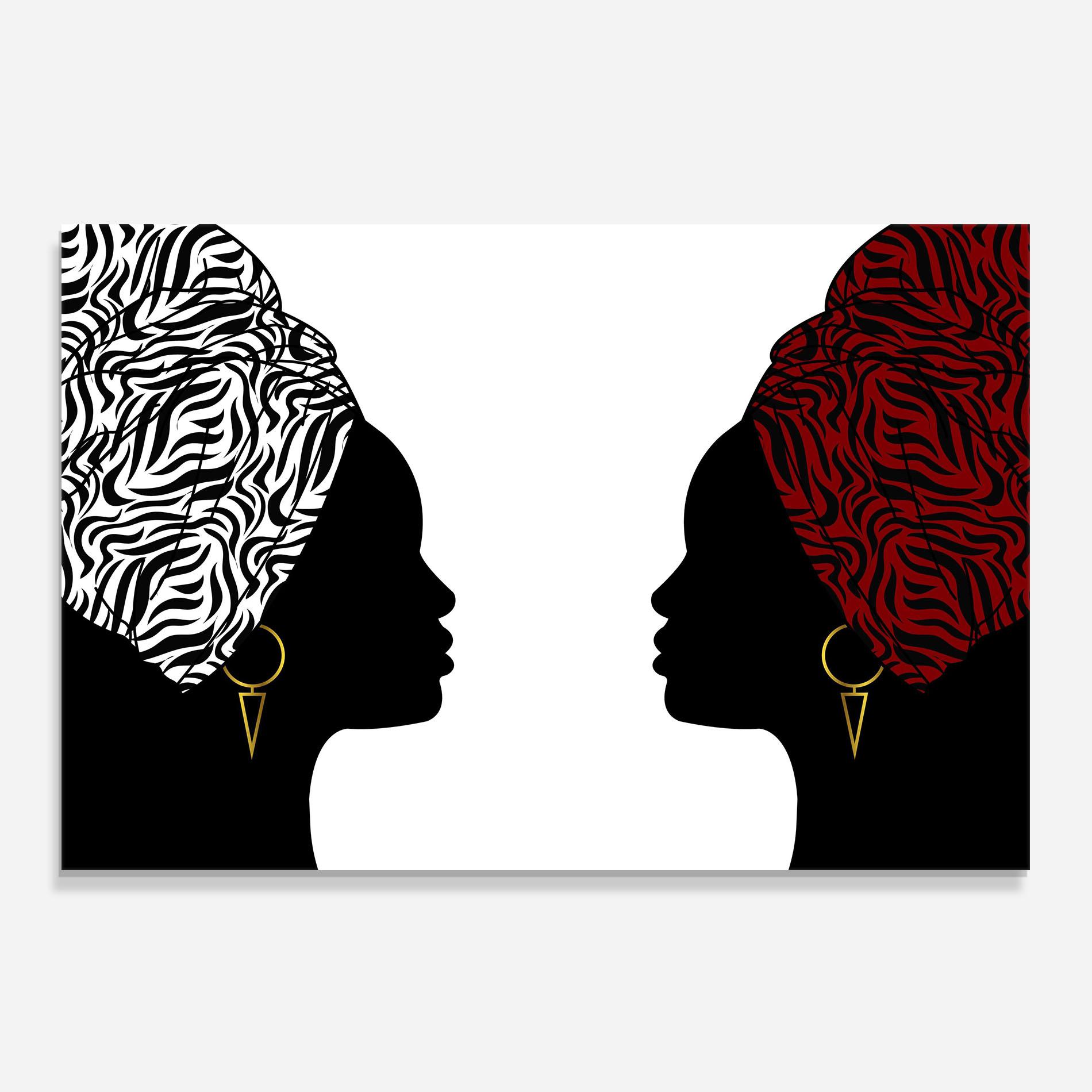 Konyhai üveg hátfal African Woman Talk mockup 0