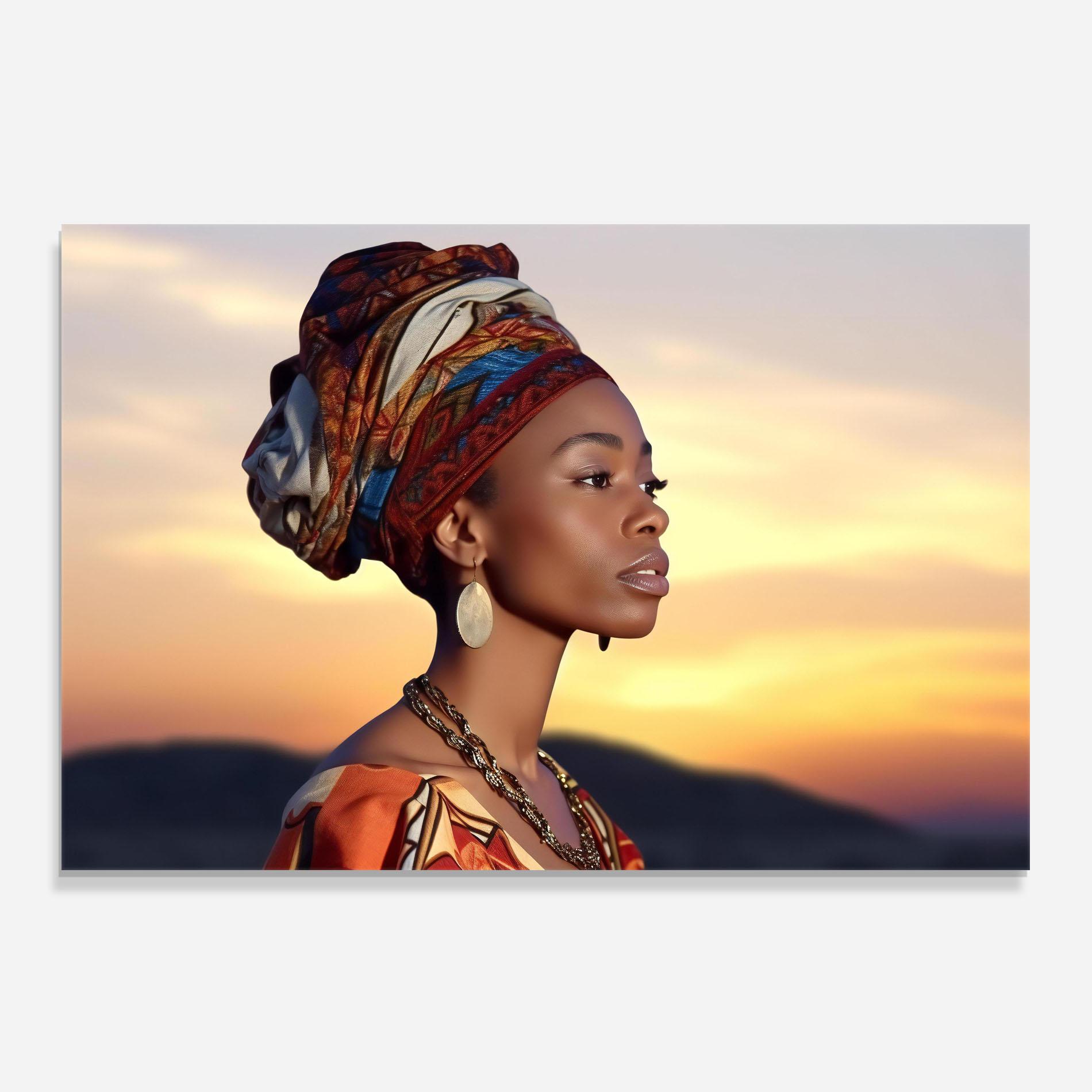 Konyhai üveg hátfal Beautiful African Sunset mockup 0
