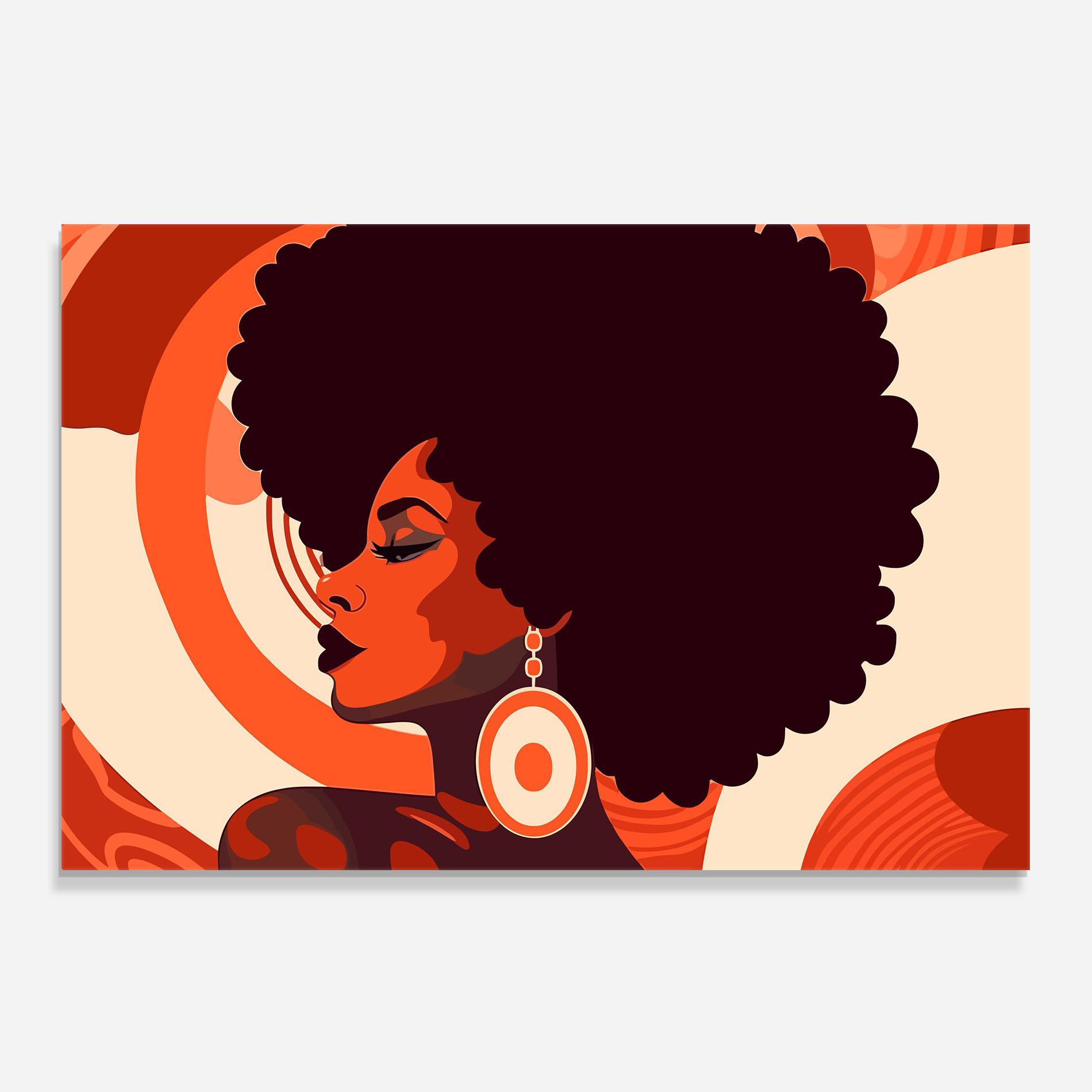 Konyhai üveg hátfal Disco Afro Style mockup 0