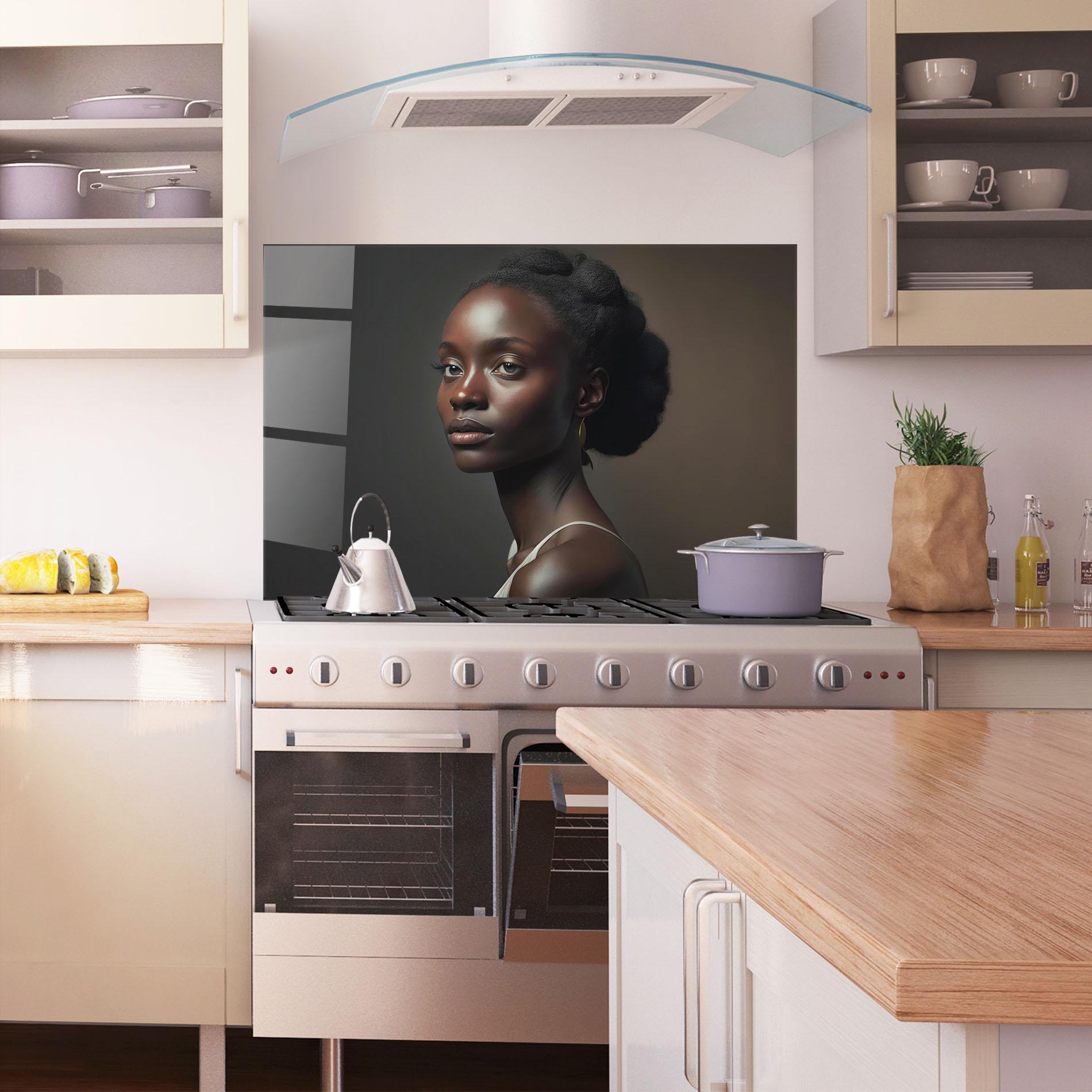 Konyhai üveg hátfal African Natural Makeup mockup 1