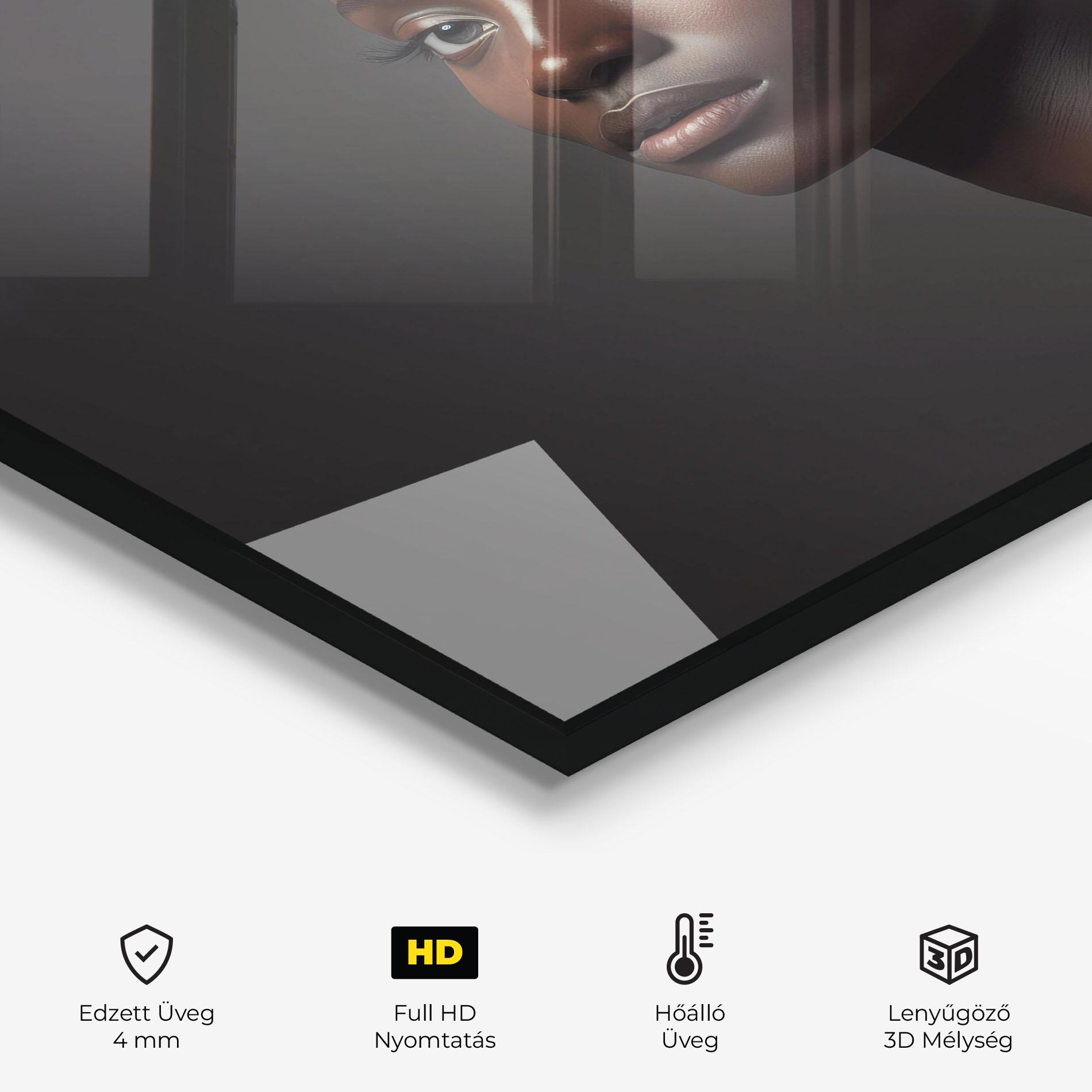 Konyhai üveg hátfal African Natural Makeup mockup 2