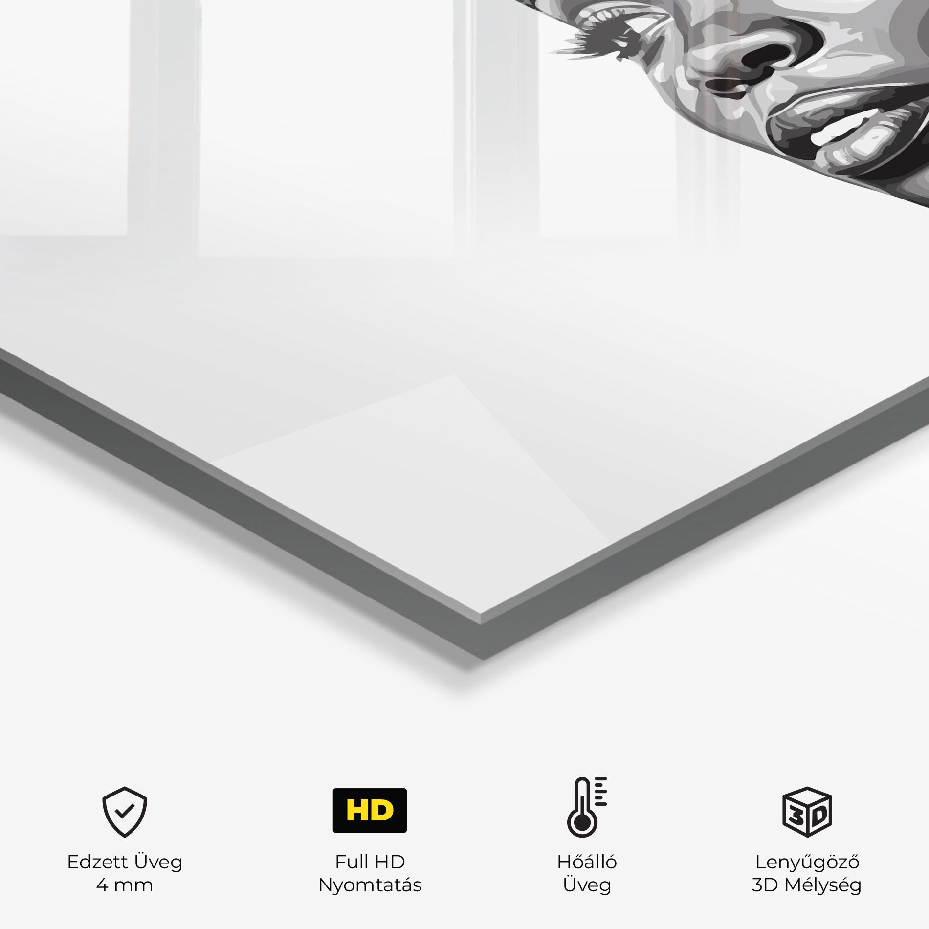 Konyhai üveg hátfal Pretty African Woman mockup 2